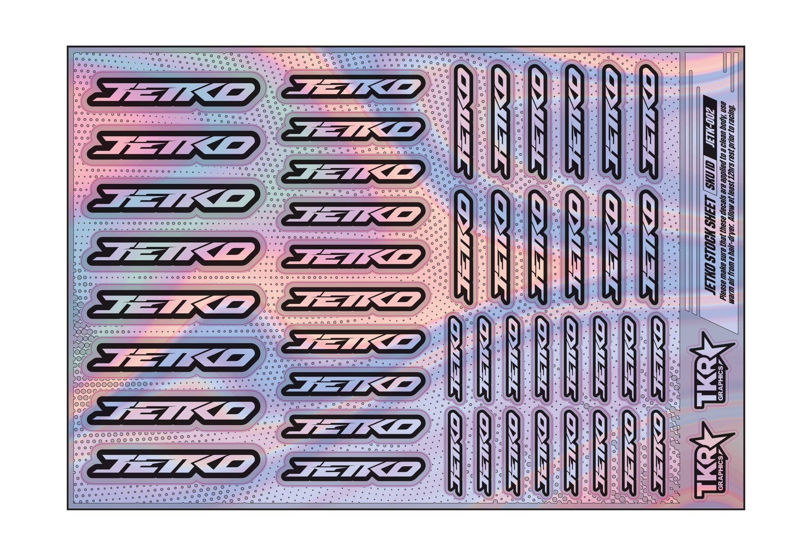 HOLOGRAPHIC JETKO A5 STOCK SHEET