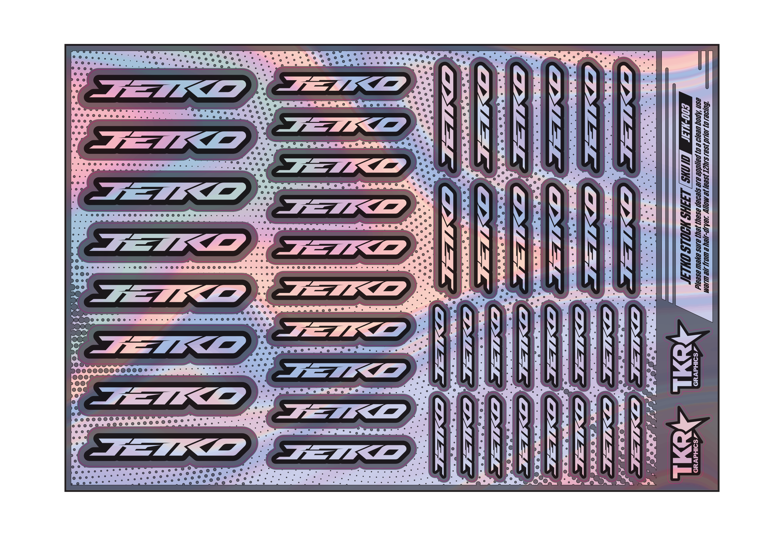 HOLOGRAPHIC JETKO A5 STOCK SHEET