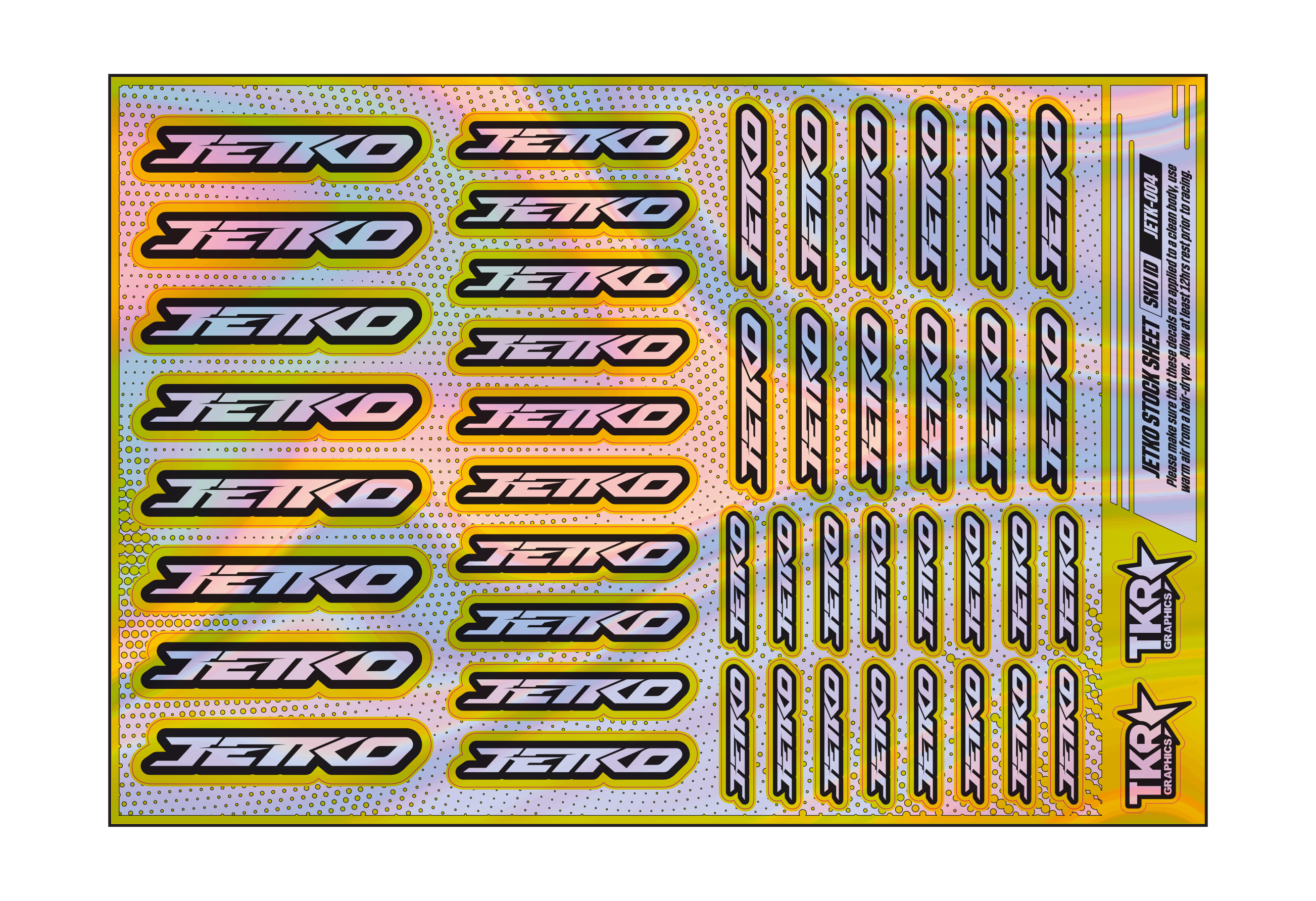 HOLOGRAPHIC JETKO A5 STOCK SHEET