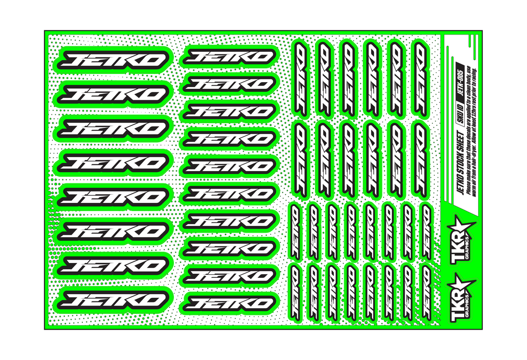 JETKO A5 STOCK SHEET