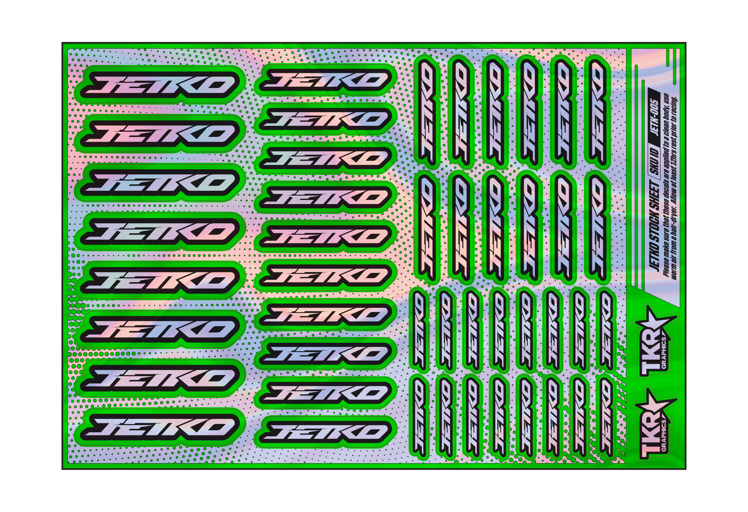 HOLOGRAPHIC JETKO A5 STOCK SHEET