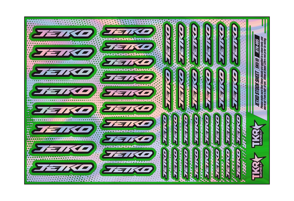 HOLOGRAPHIC JETKO A5 STOCK SHEET
