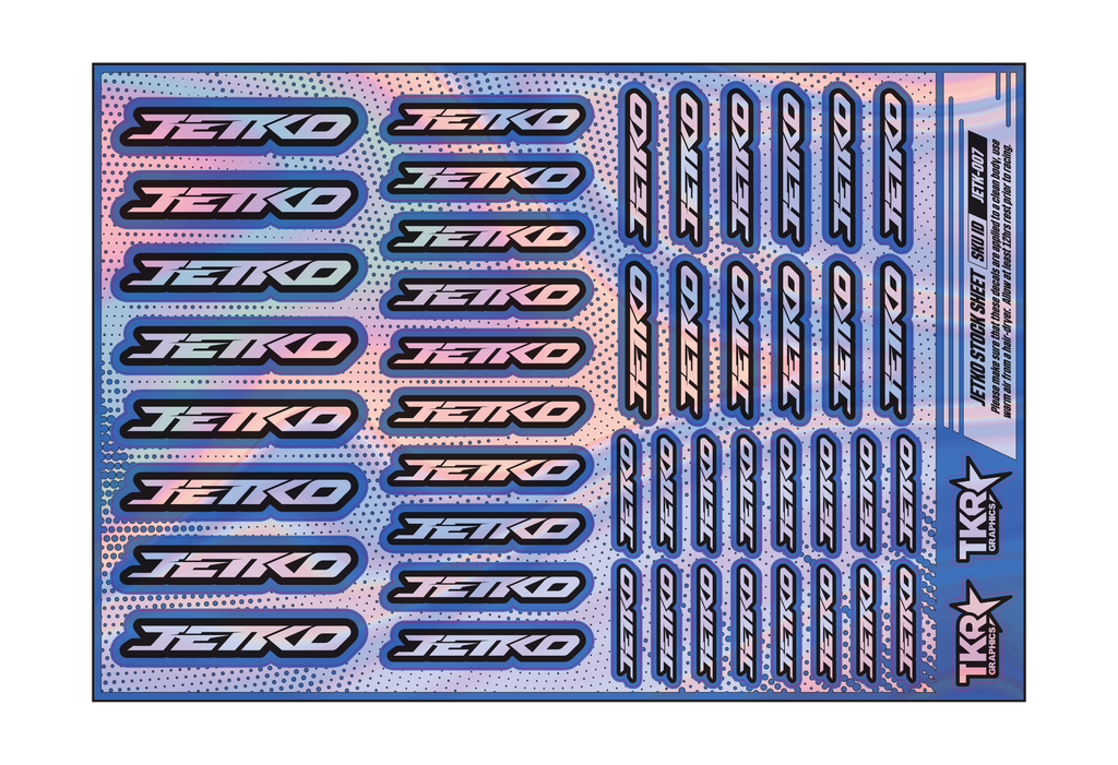 HOLOGRAPHIC JETKO A5 STOCK SHEET