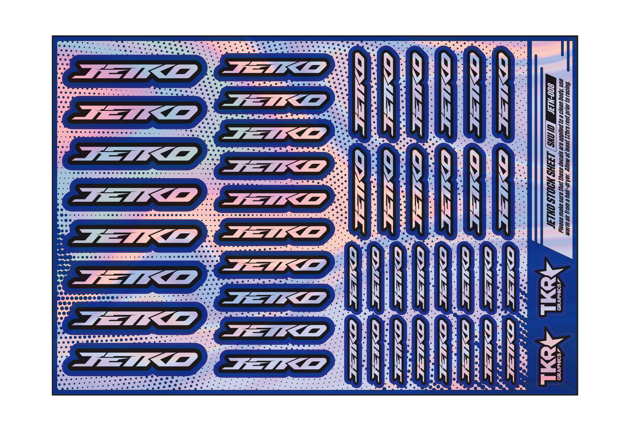 HOLOGRAPHIC JETKO A5 STOCK SHEET