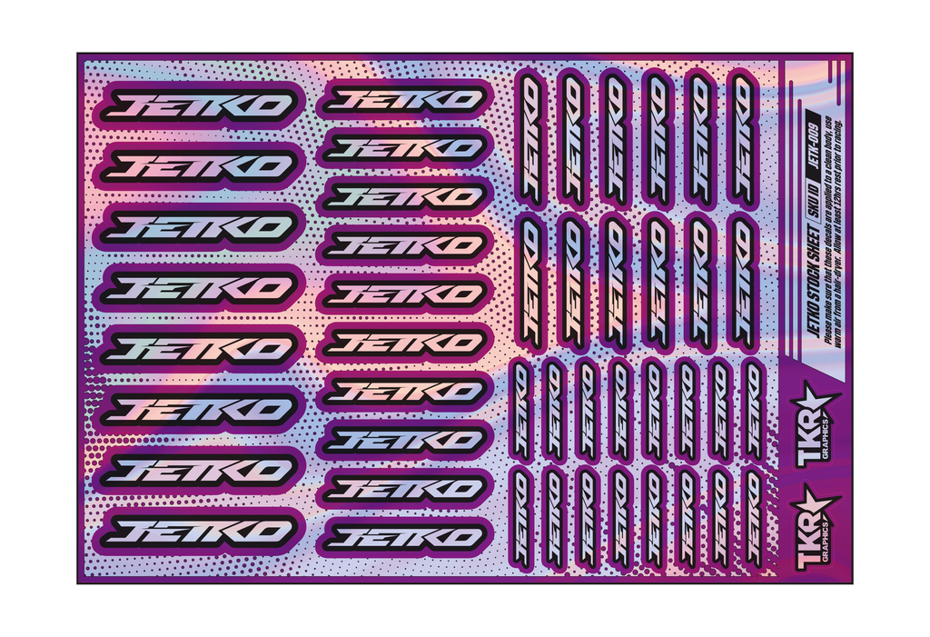 HOLOGRAPHIC JETKO A5 STOCK SHEET