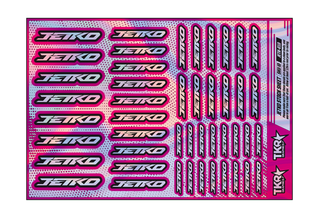 HOLOGRAPHIC JETKO A5 STOCK SHEET