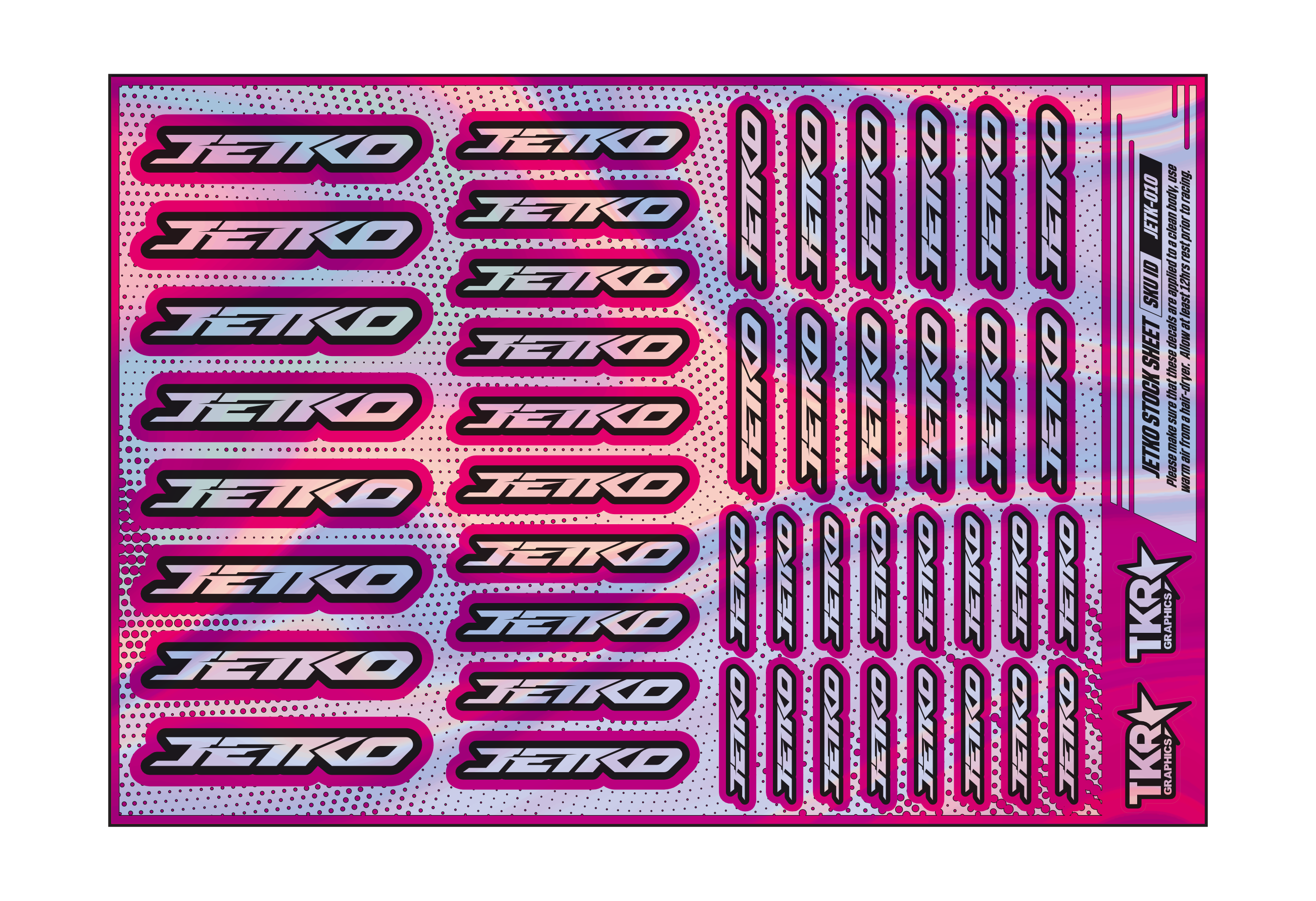 HOLOGRAPHIC JETKO A5 STOCK SHEET