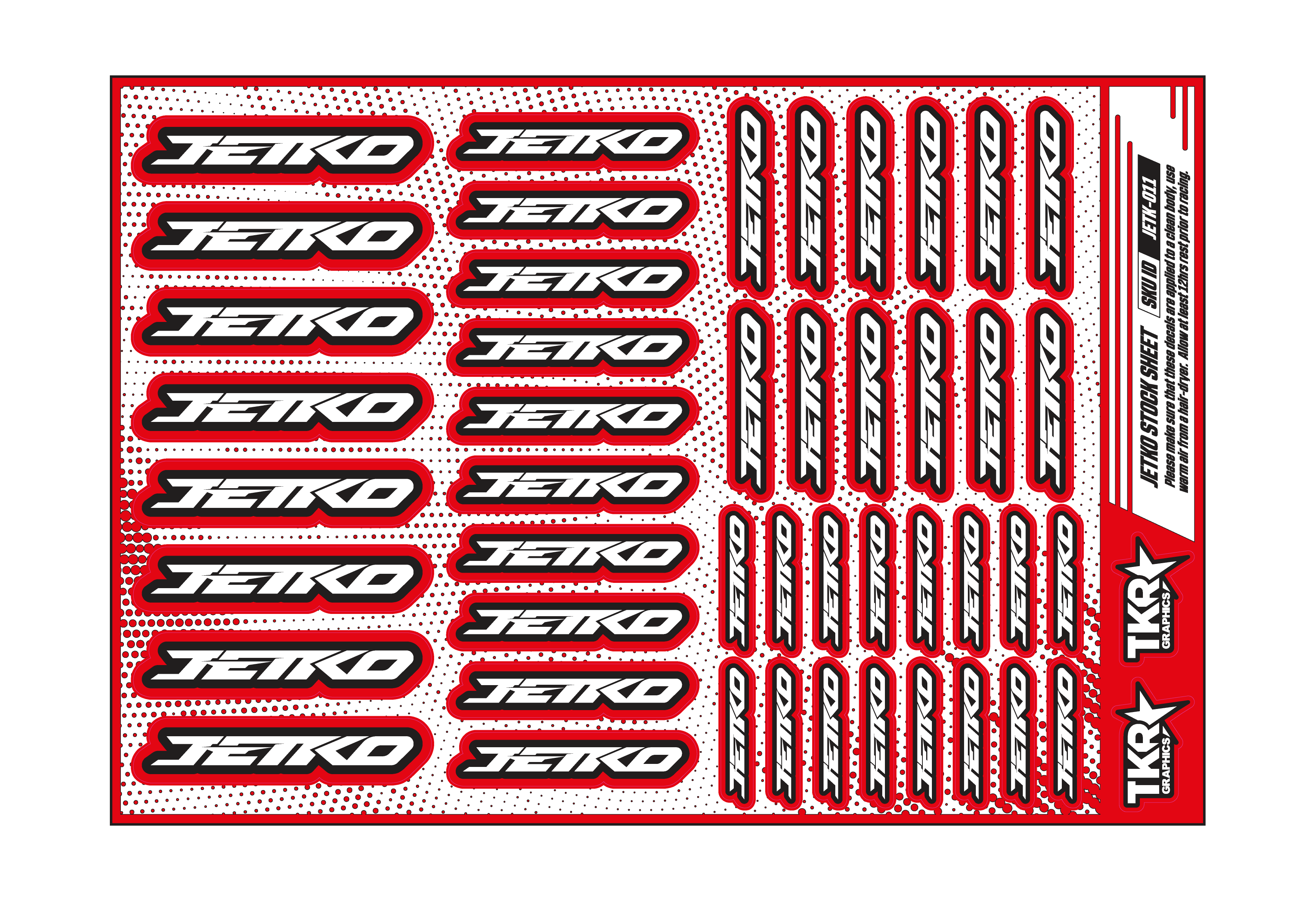 JETKO A5 STOCK SHEET