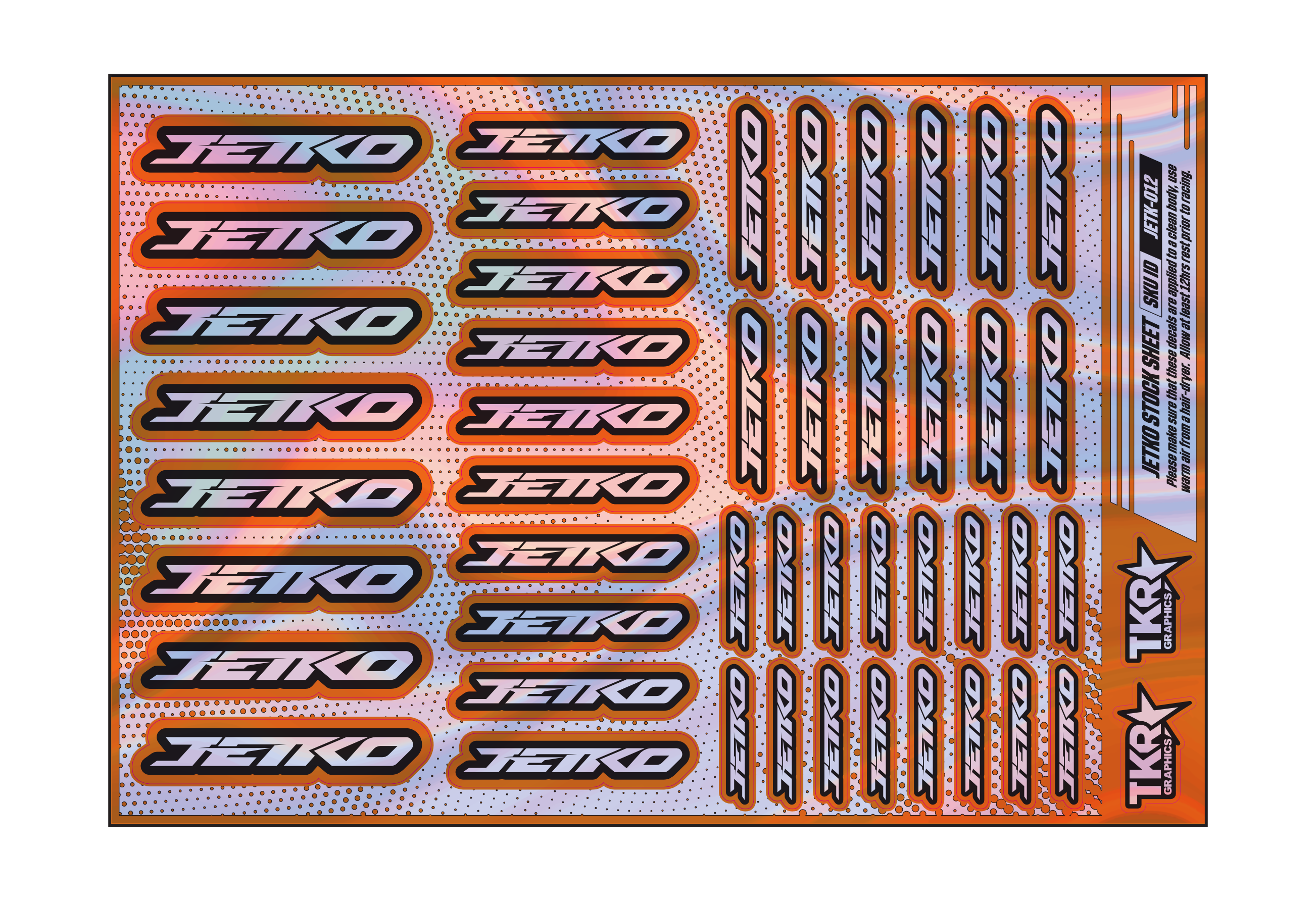 HOLOGRAPHIC JETKO A5 STOCK SHEET