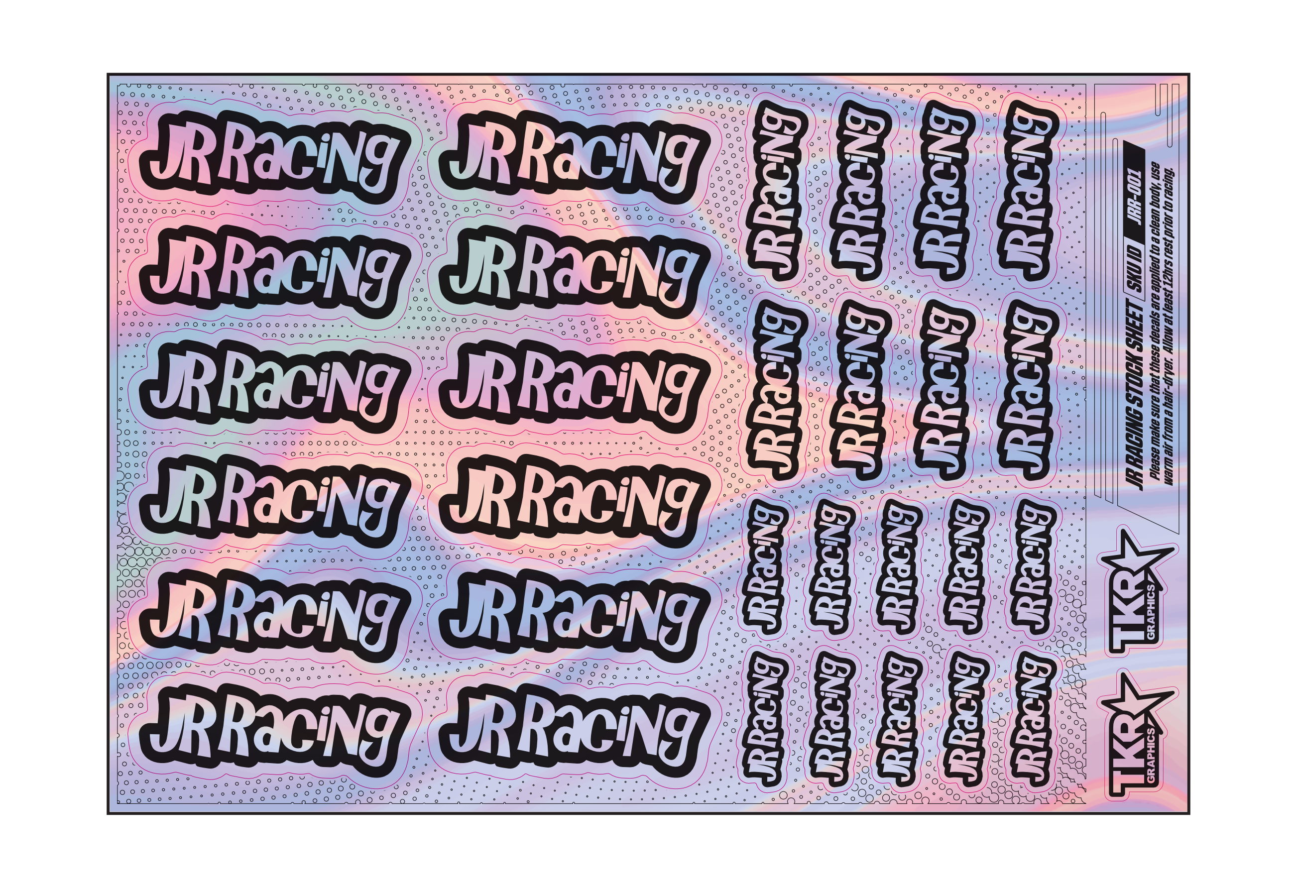 HOLOGRAPHIC JR RACING A5 STOCK SHEET