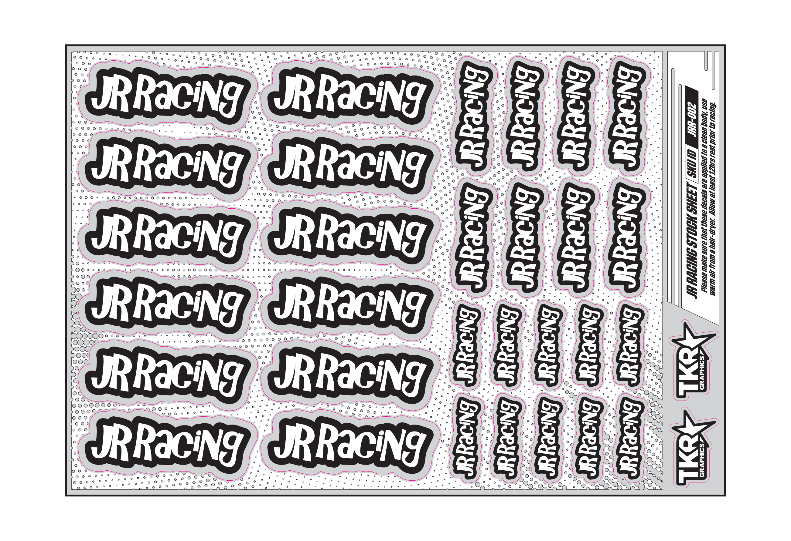 JR RACING A5 STOCK SHEET