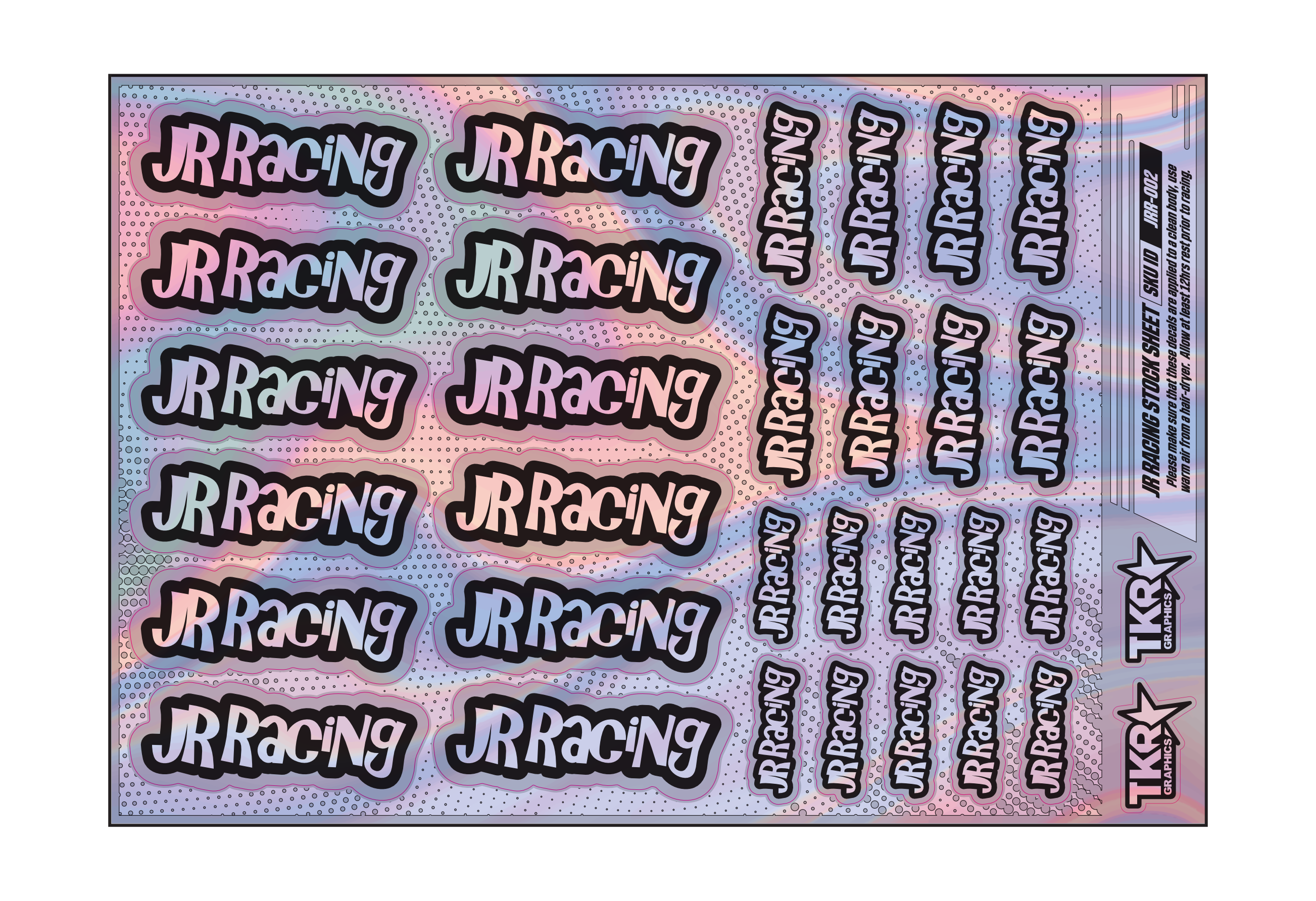 HOLOGRAPHIC JR RACING A5 STOCK SHEET