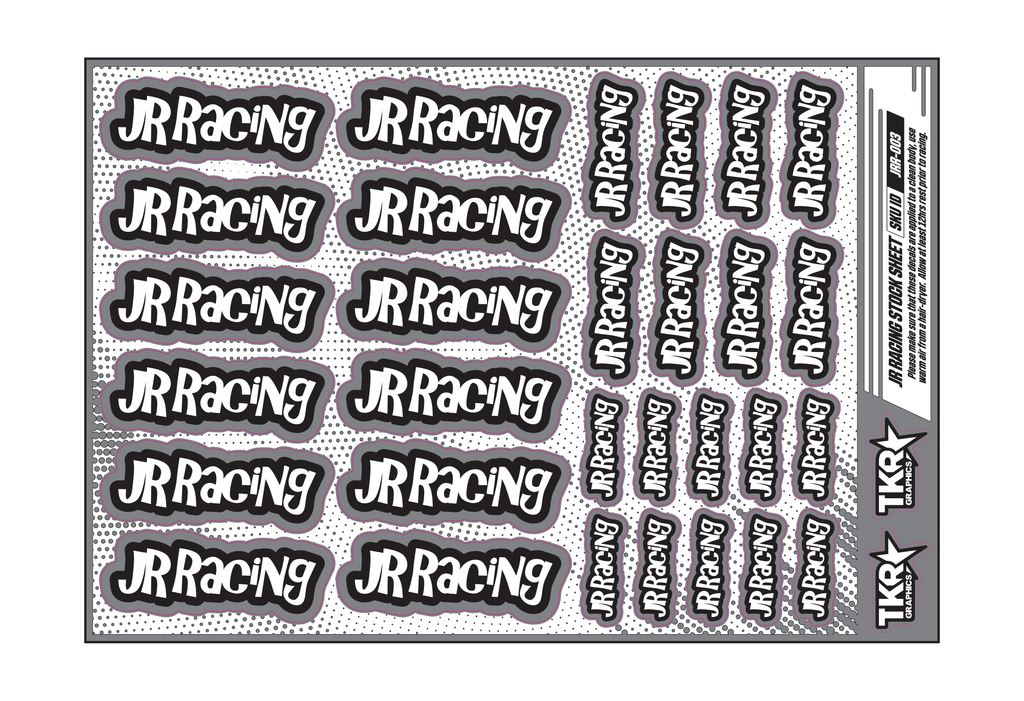 JR RACING A5 STOCK SHEET