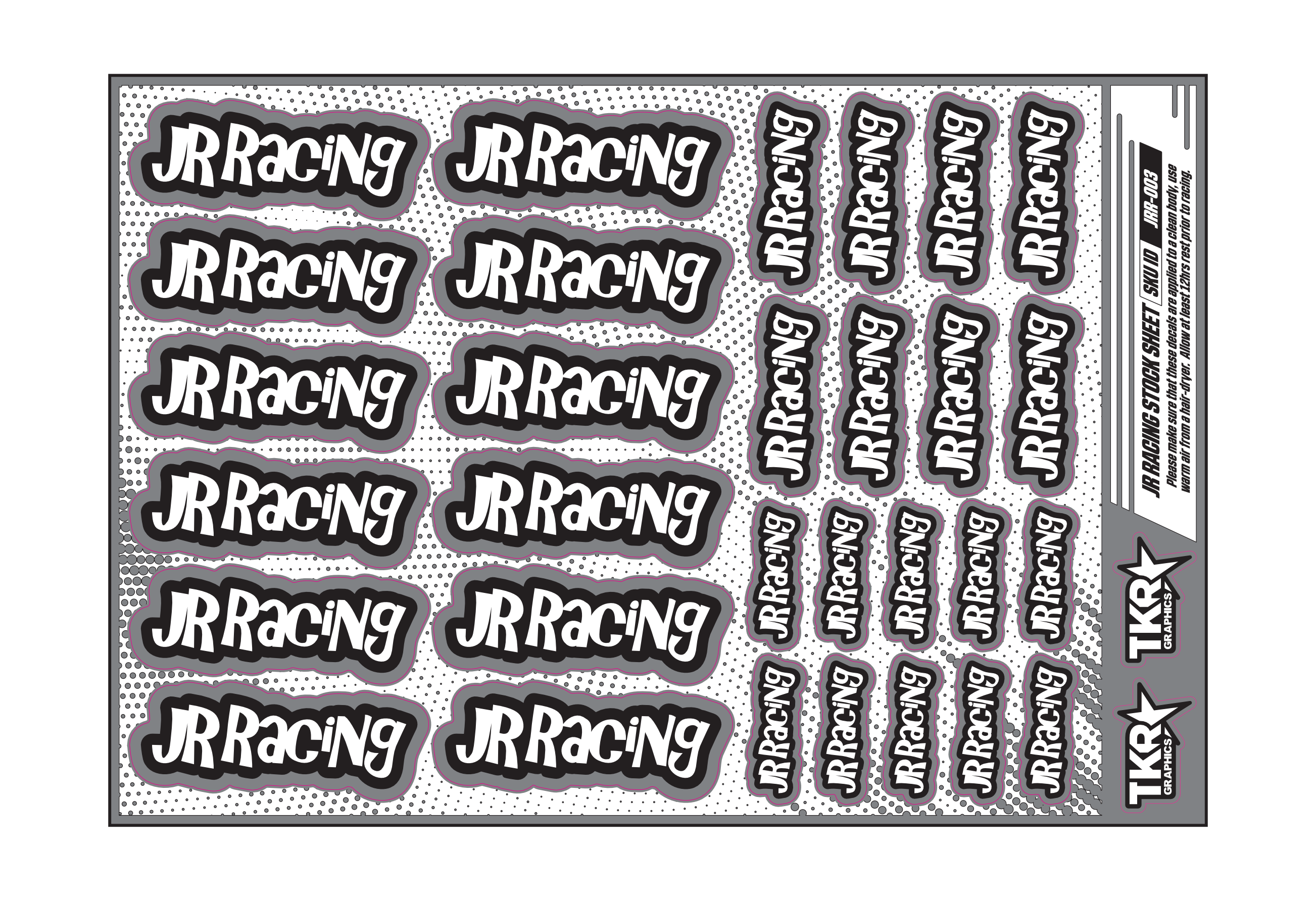 JR RACING A5 STOCK SHEET