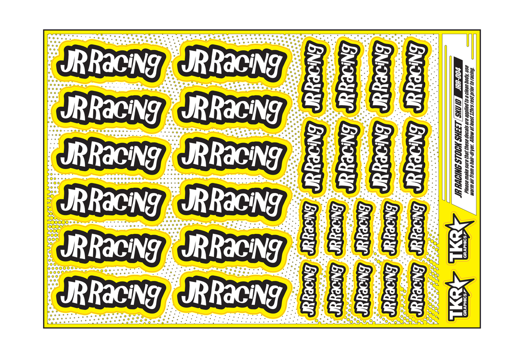 JR RACING A5 STOCK SHEET