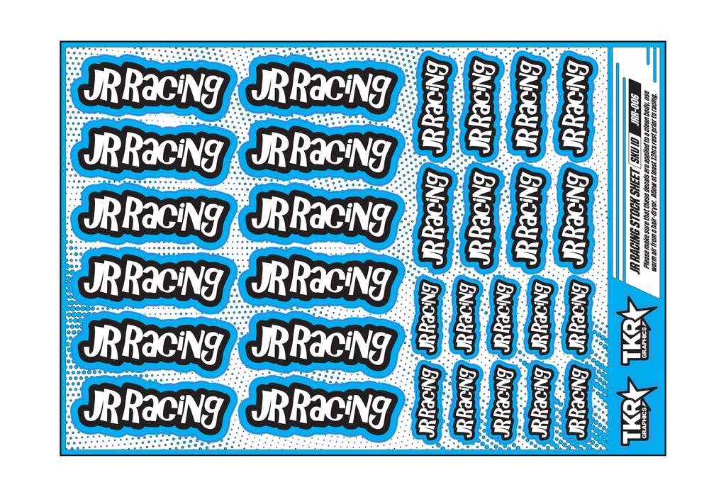 JR RACING A5 STOCK SHEET