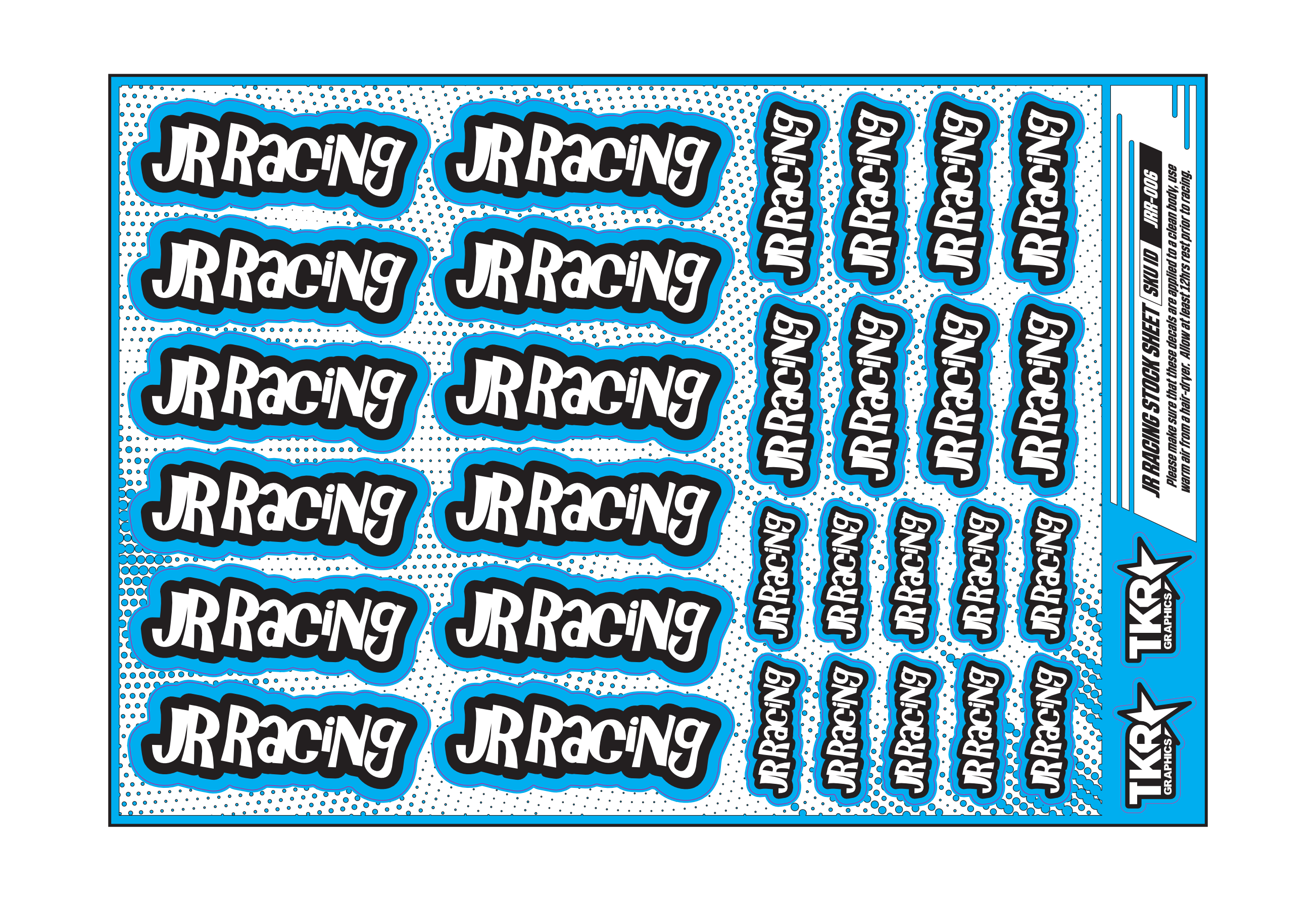 JR RACING A5 STOCK SHEET