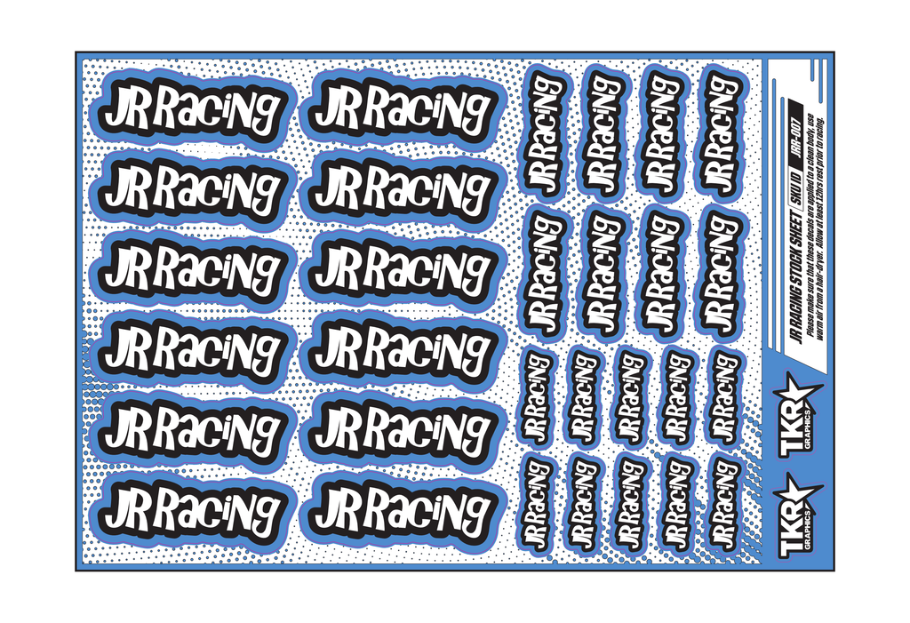 JR RACING A5 STOCK SHEET