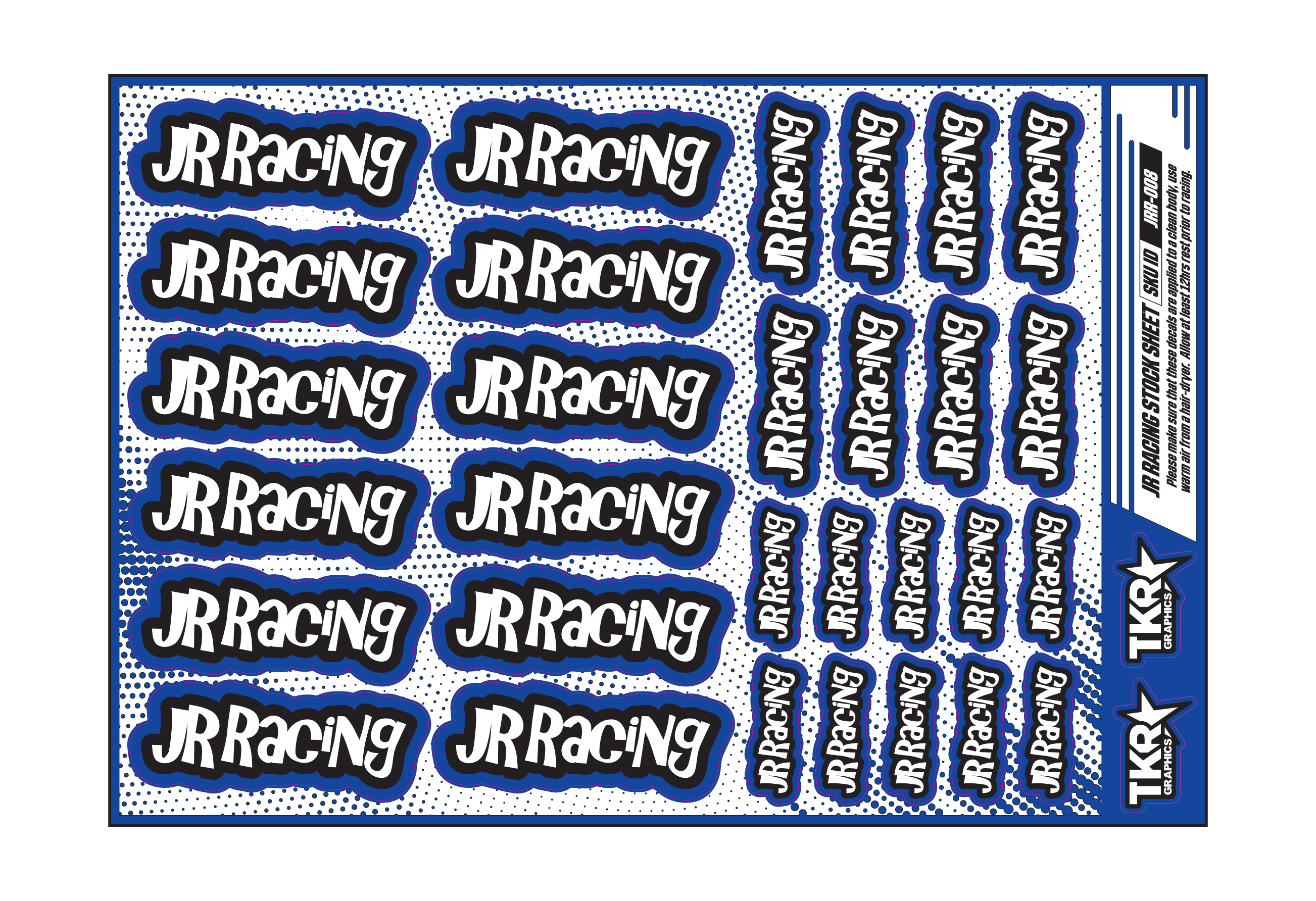 JR RACING A5 STOCK SHEET