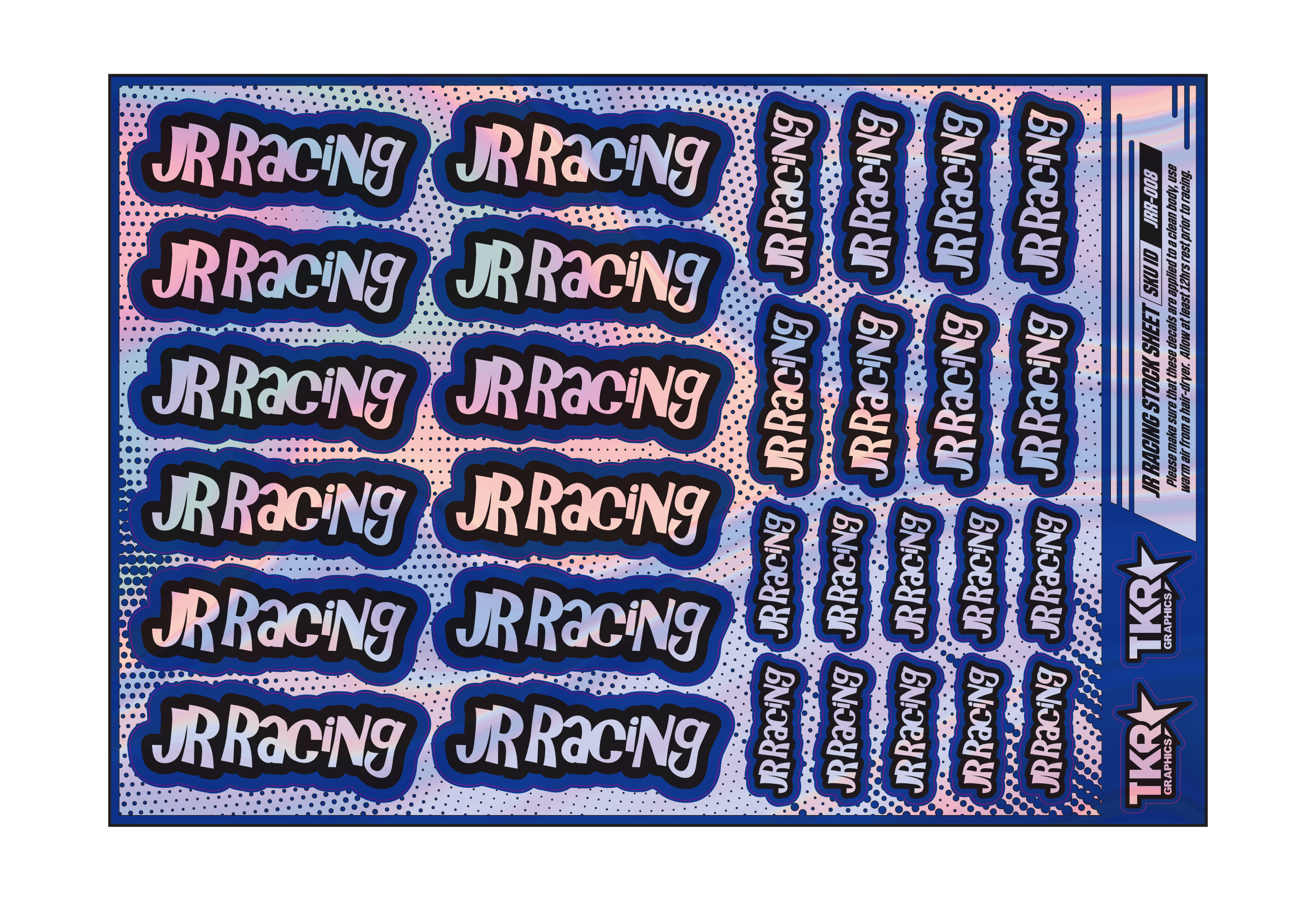 HOLOGRAPHIC JR RACING A5 STOCK SHEET