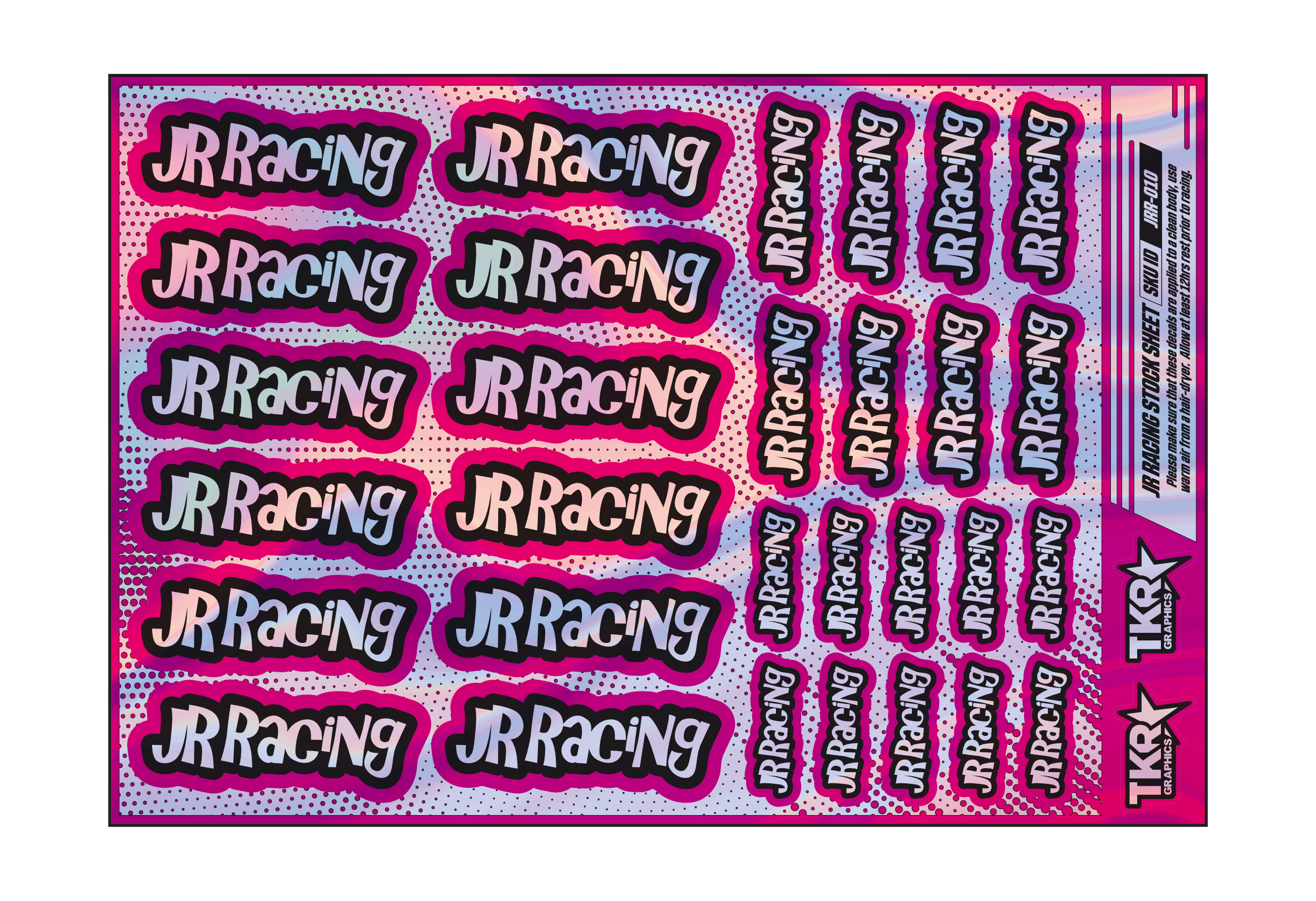 HOLOGRAPHIC JR RACING A5 STOCK SHEET