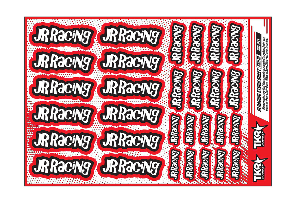 JR RACING A5 STOCK SHEET
