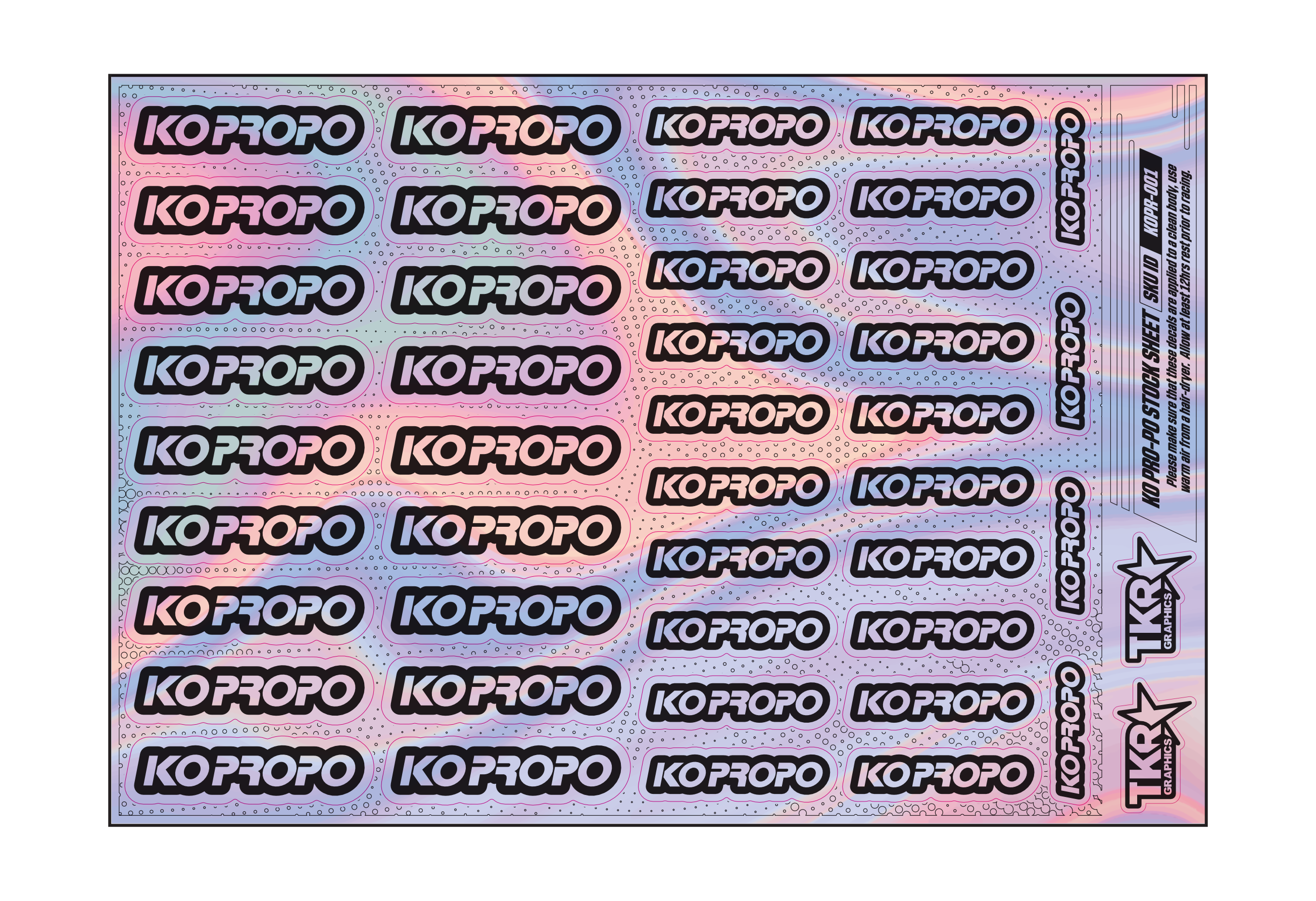 HOLOGRAPHIC KO PRO-PO A5 STOCK SHEET