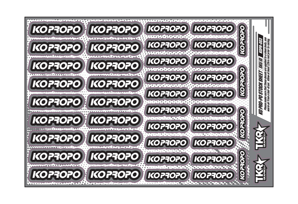 KO PRO-PO A5 STOCK SHEET