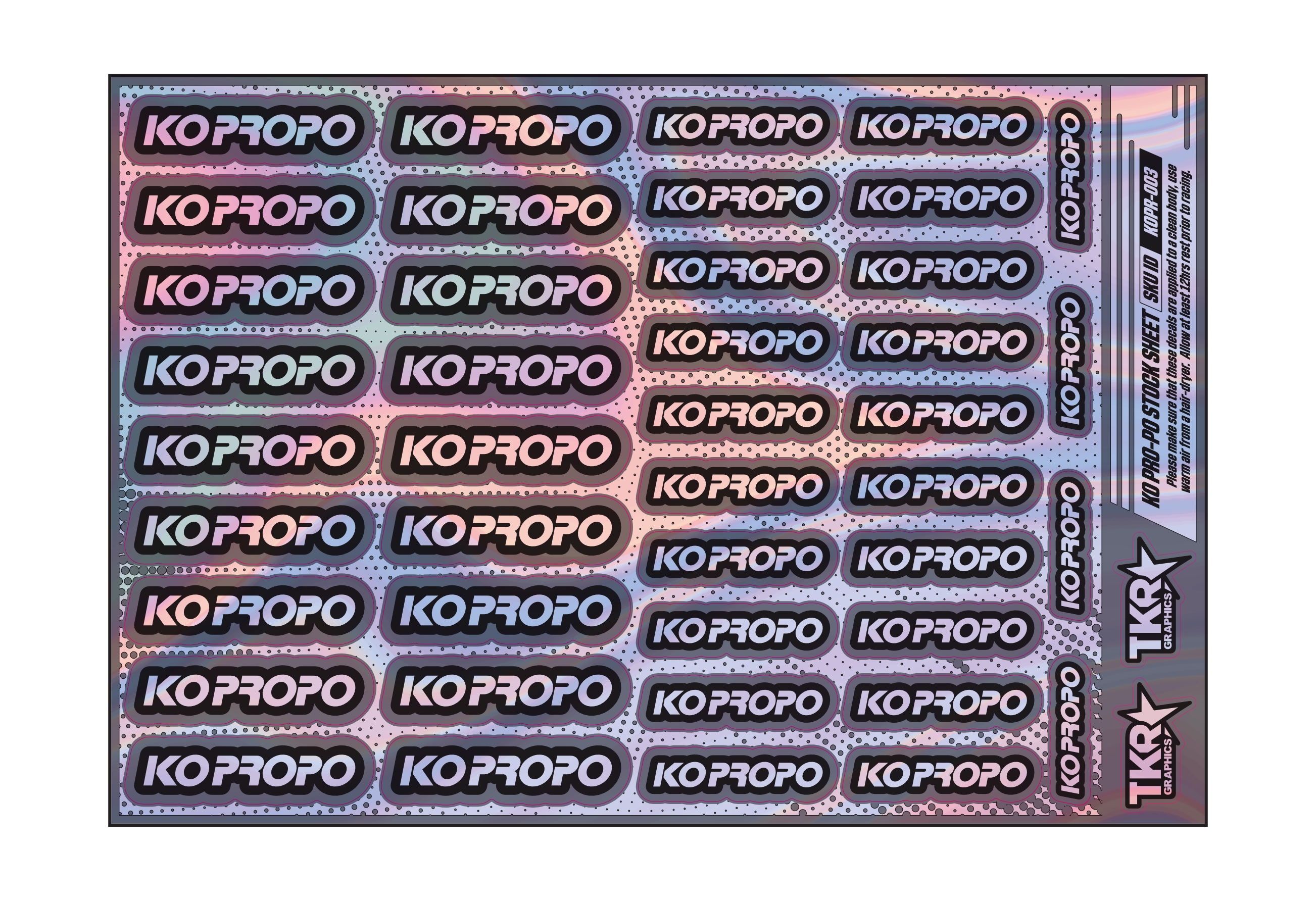 HOLOGRAPHIC KO PRO-PO A5 STOCK SHEET
