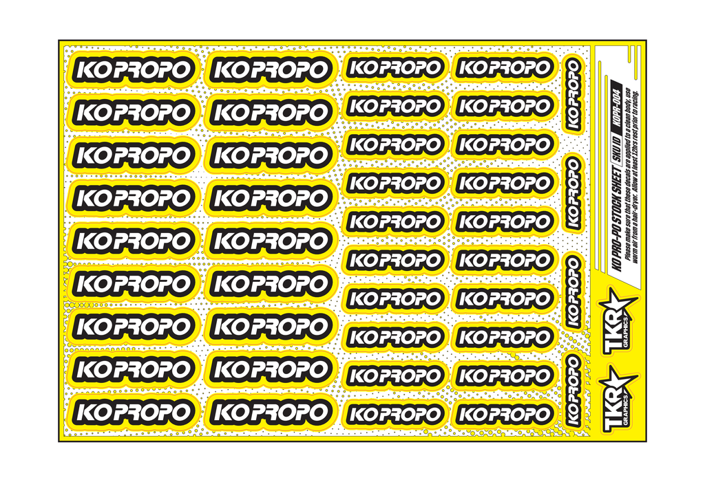KO PRO-PO A5 STOCK SHEET