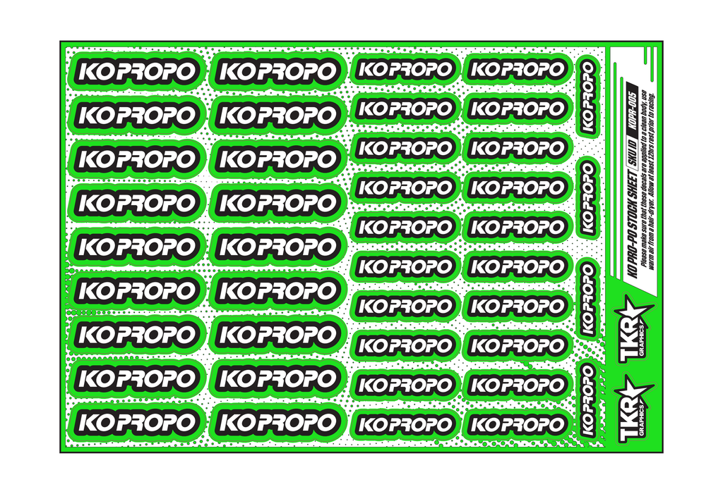 KO PRO-PO A5 STOCK SHEET