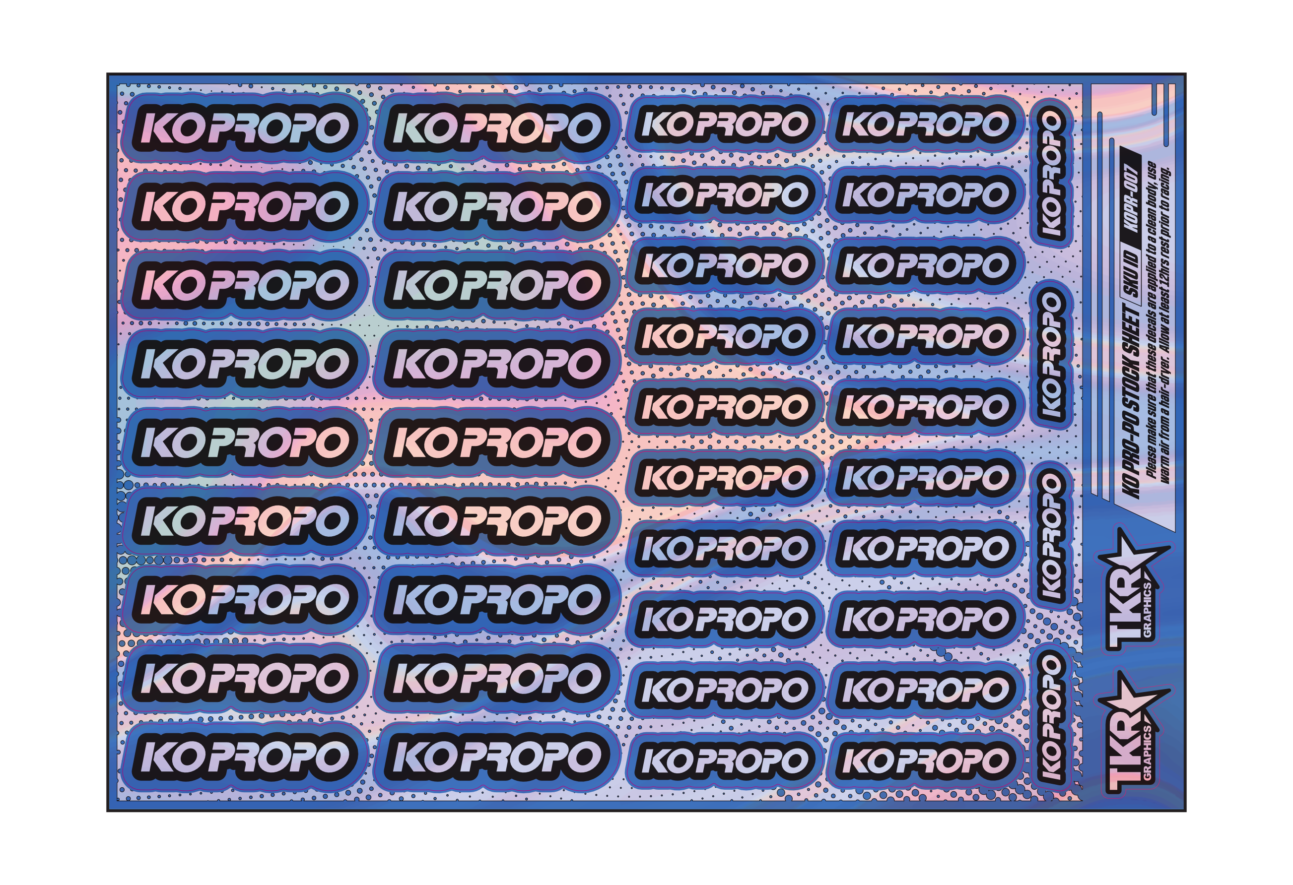 HOLOGRAPHIC KO PRO-PO A5 STOCK SHEET