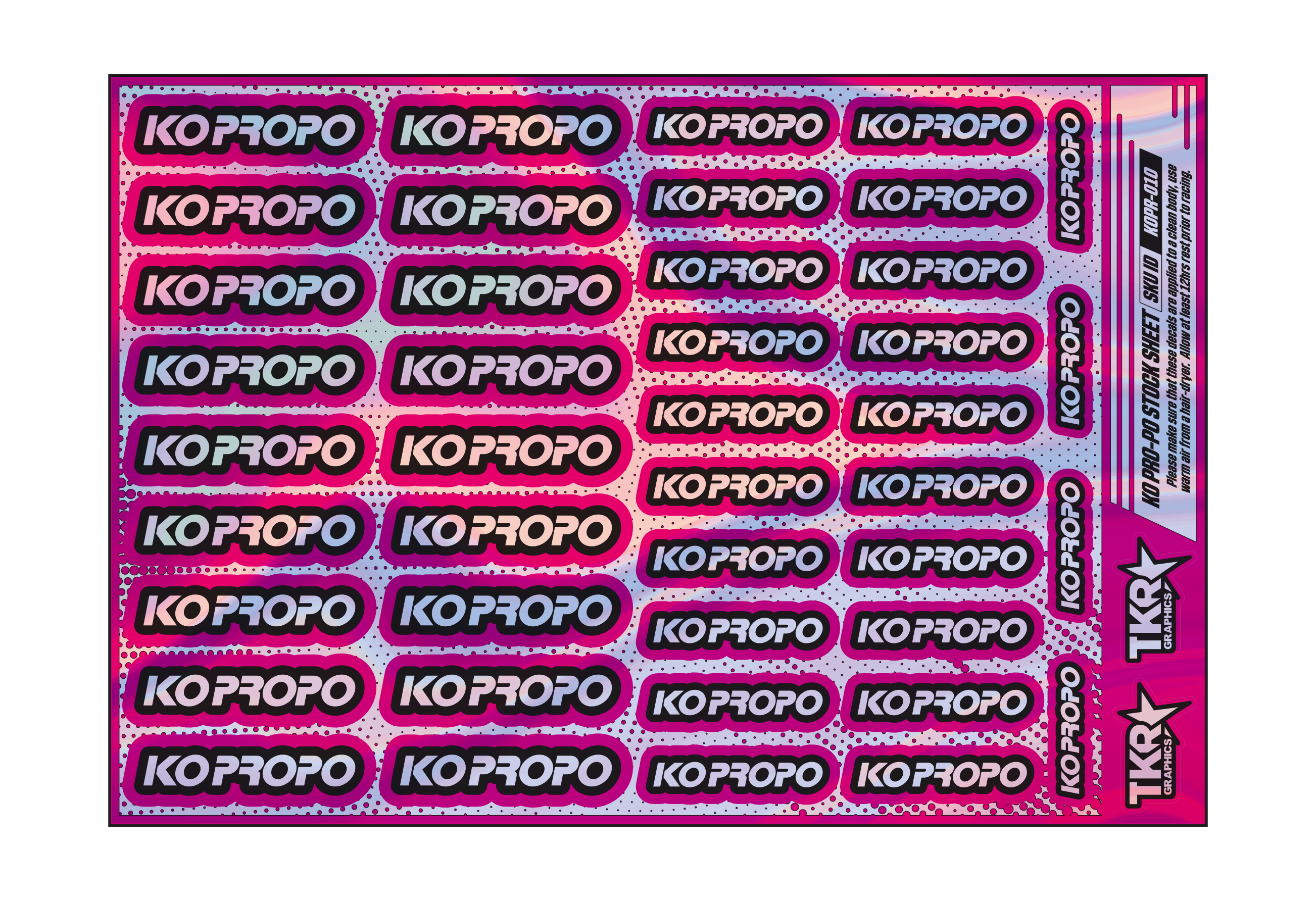 HOLOGRAPHIC KO PRO-PO A5 STOCK SHEET
