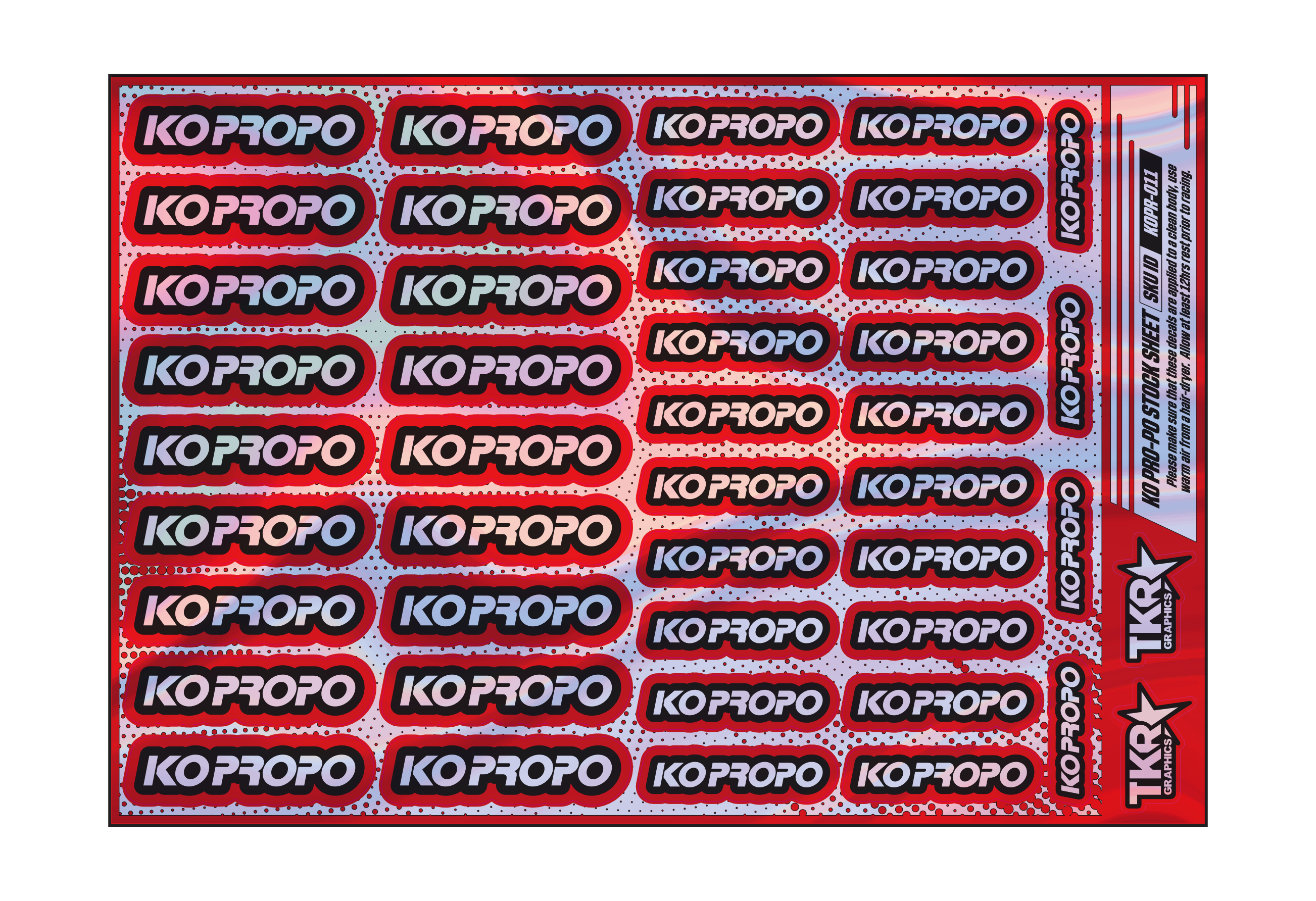 HOLOGRAPHIC KO PRO-PO A5 STOCK SHEET