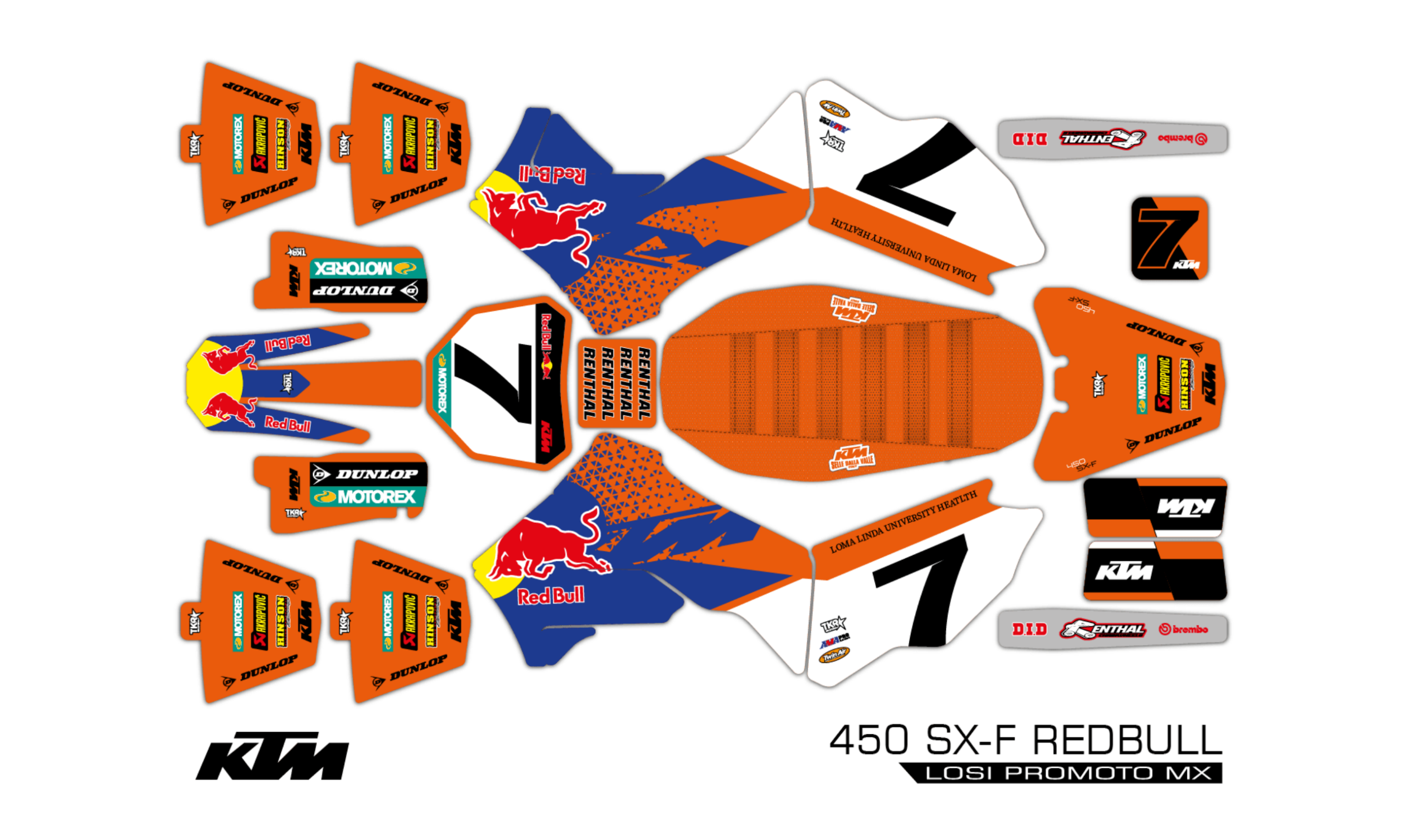 KTM 450 SX-F PRO LOSI PROMOTO MX SKIN - GLOSS FINISH