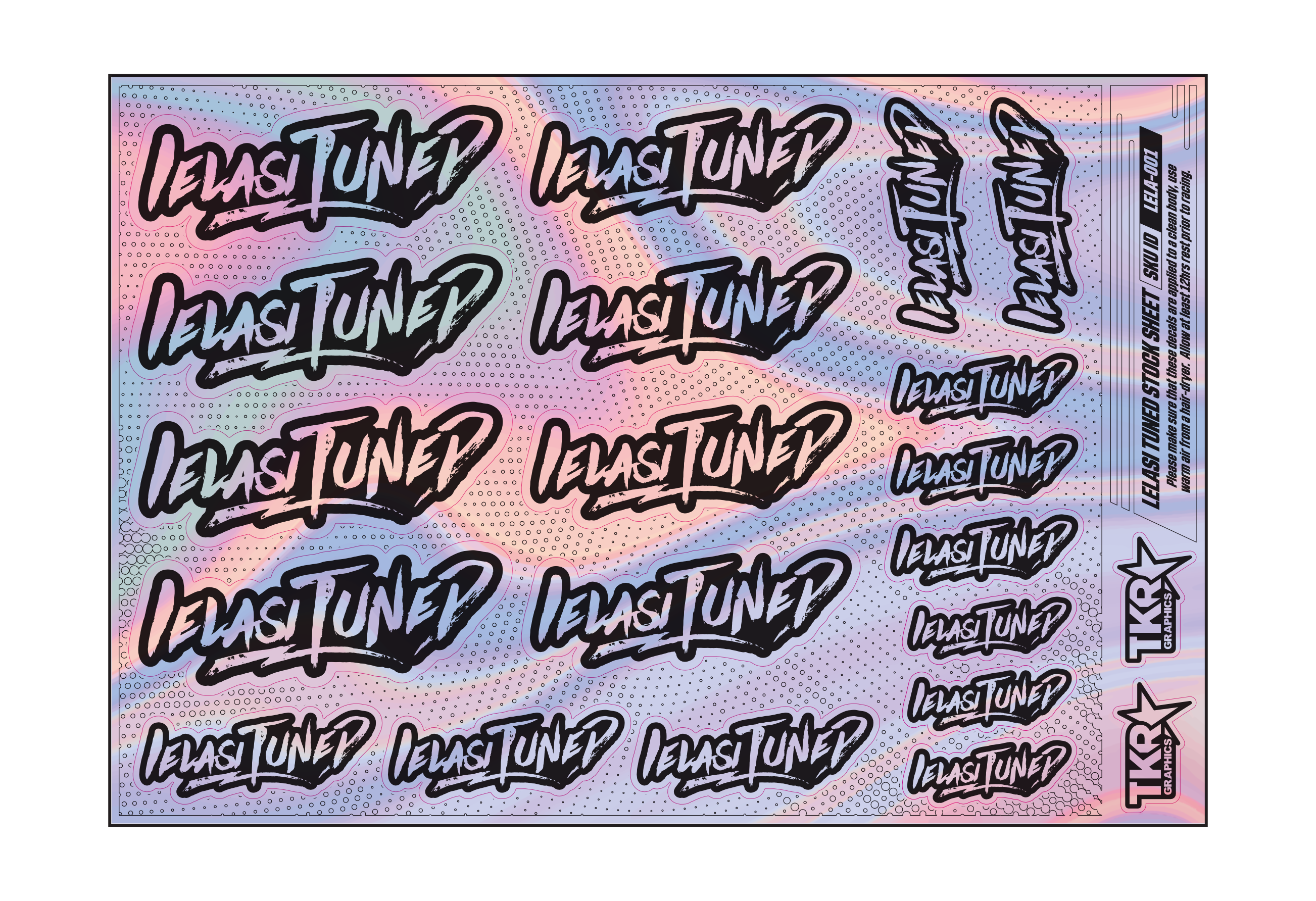 HOLOGRAPHIC LELASI TUNED A5 STOCK SHEET