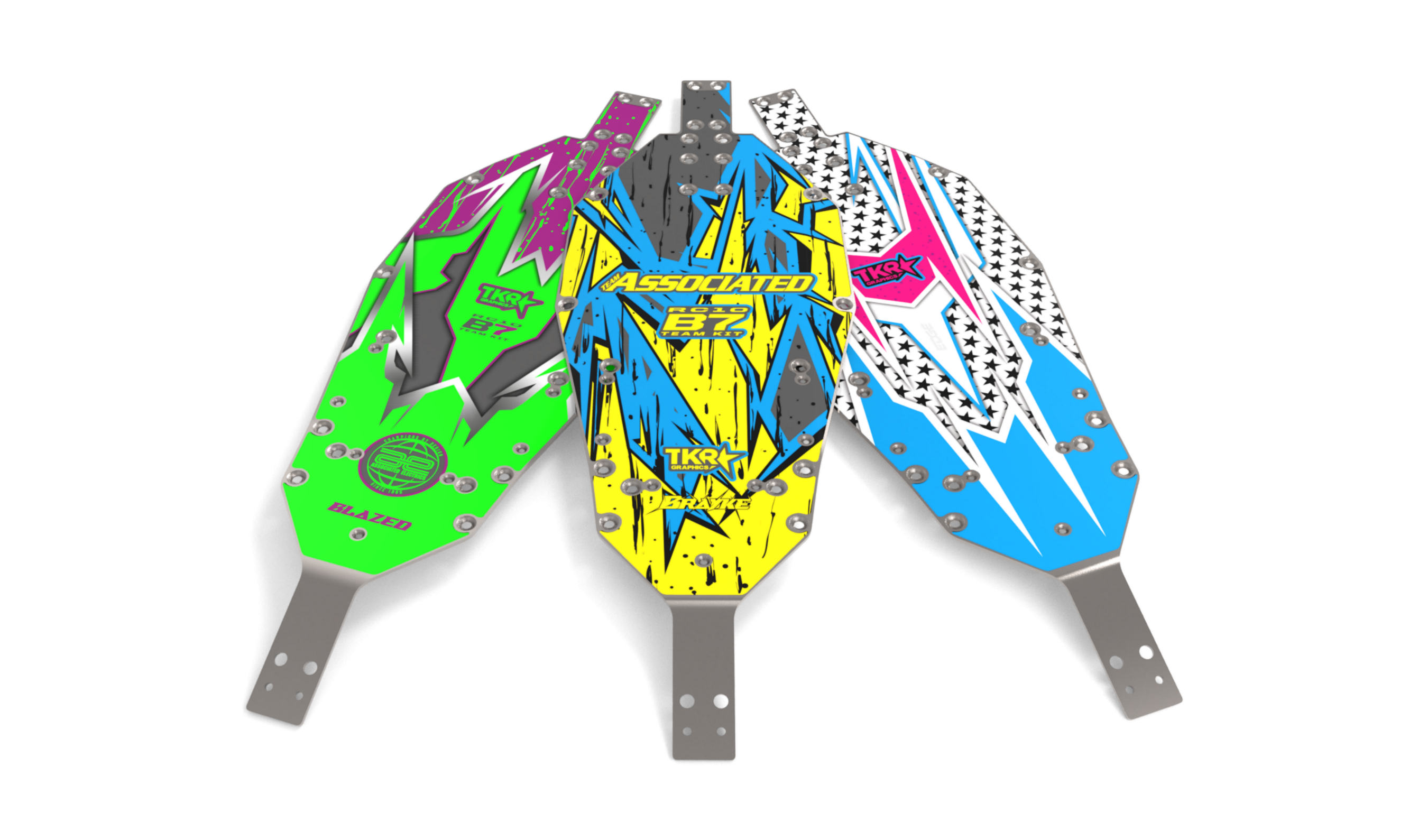 TEAM ASSOCIATED RC10 B7 (92400) CHASSIS PROTECTOR SKIN (STOCKED GRAPHICS)