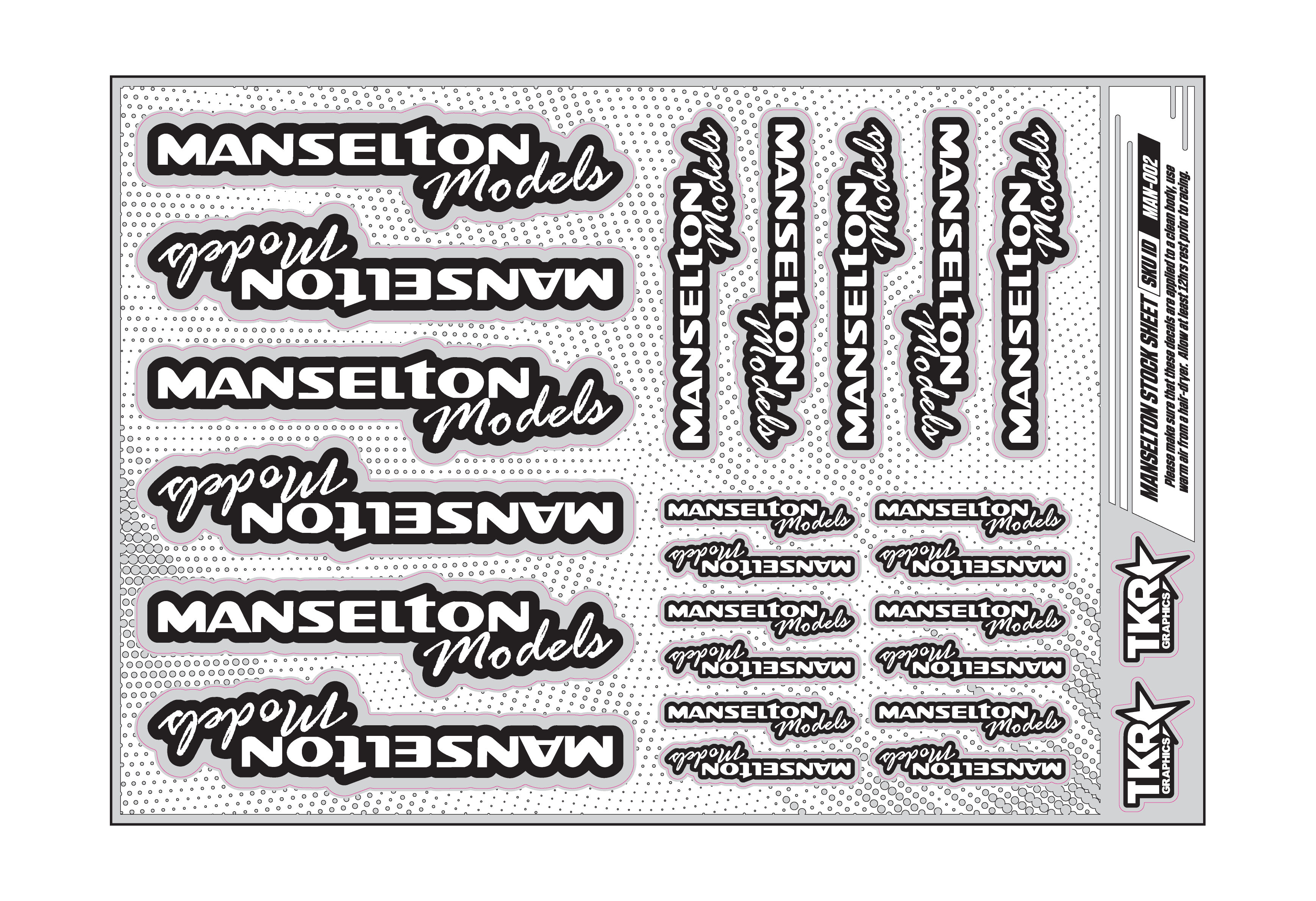MANSELTON MODELS A5 STOCK SHEET