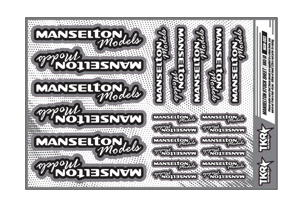 MANSELTON MODELS A5 STOCK SHEET