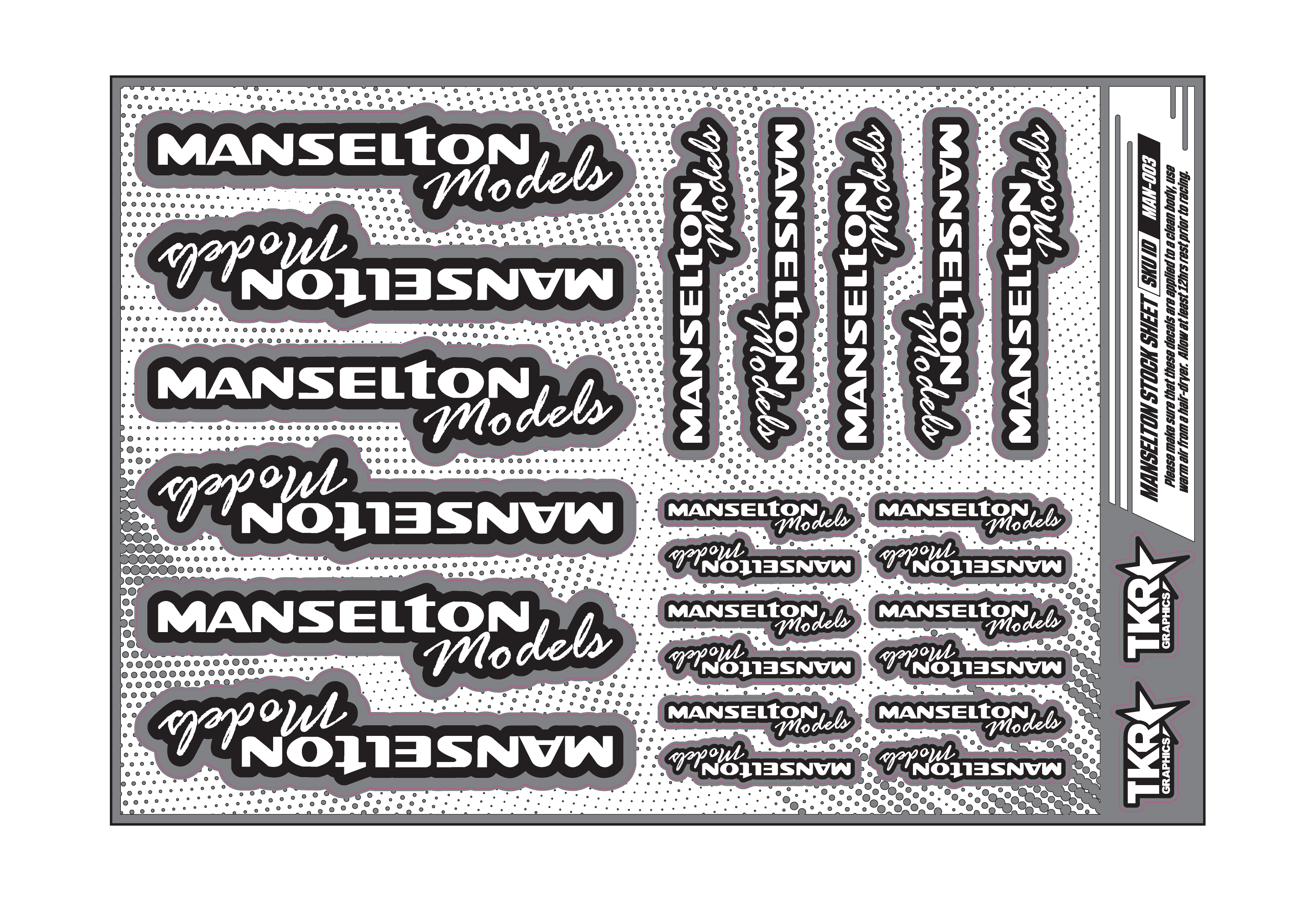 MANSELTON MODELS A5 STOCK SHEET