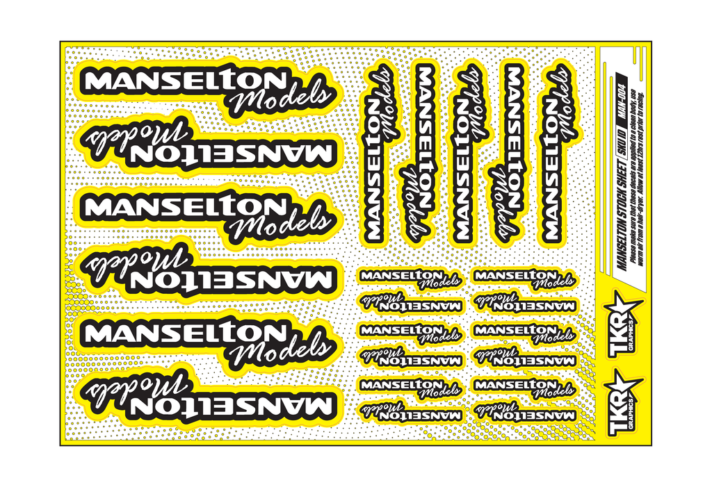 MANSELTON MODELS A5 STOCK SHEET