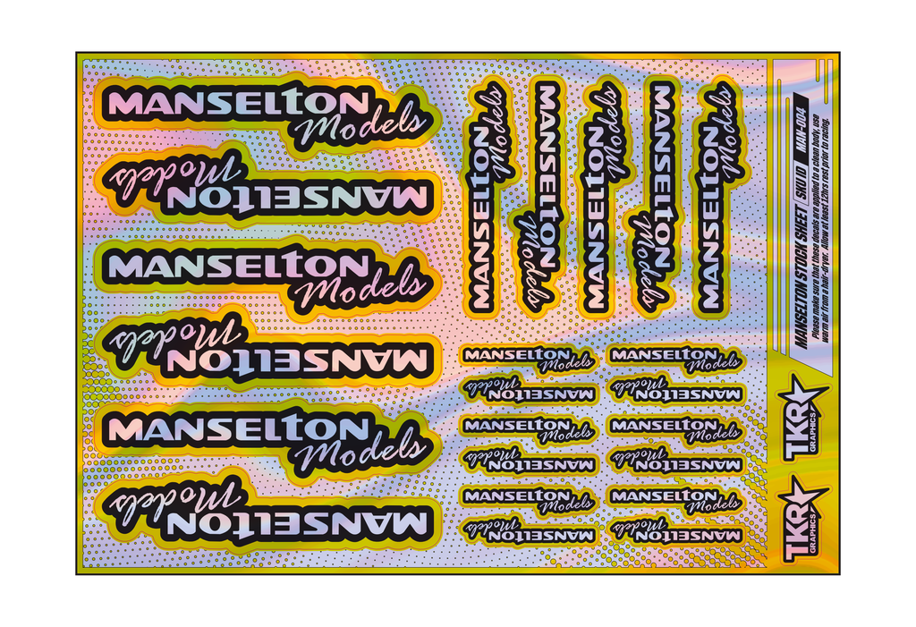 HOLOGRAPHIC MANSELTON MODELS A5 STOCK SHEET