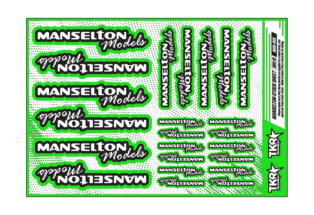 MANSELTON MODELS A5 STOCK SHEET