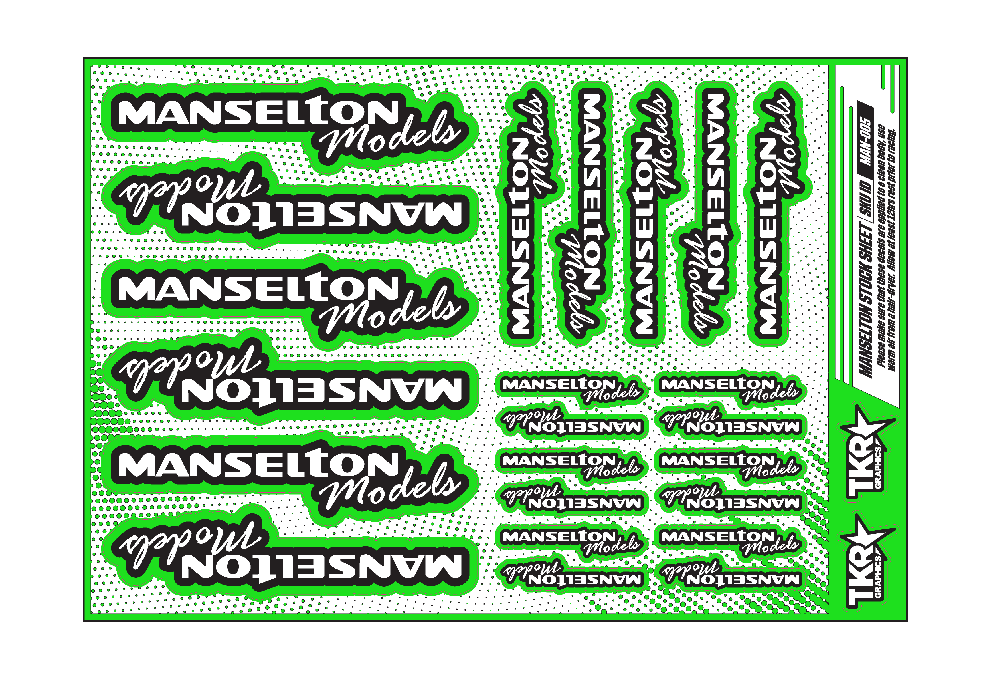 MANSELTON MODELS A5 STOCK SHEET