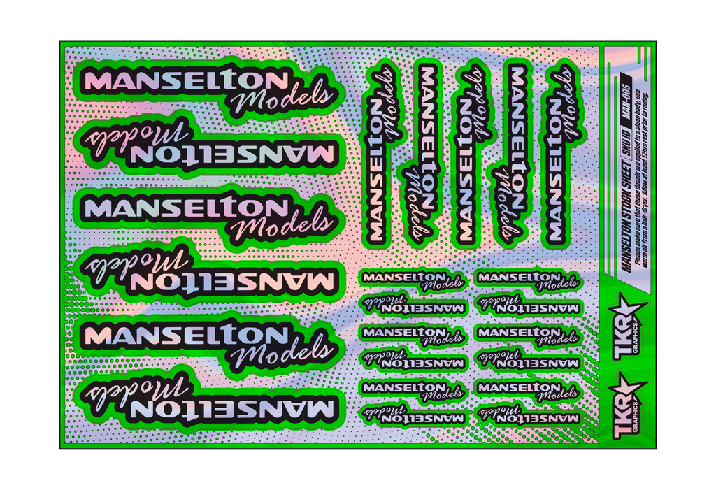 HOLOGRAPHIC MANSELTON MODELS A5 STOCK SHEET