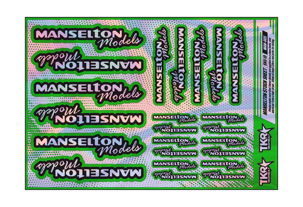 HOLOGRAPHIC MANSELTON MODELS A5 STOCK SHEET