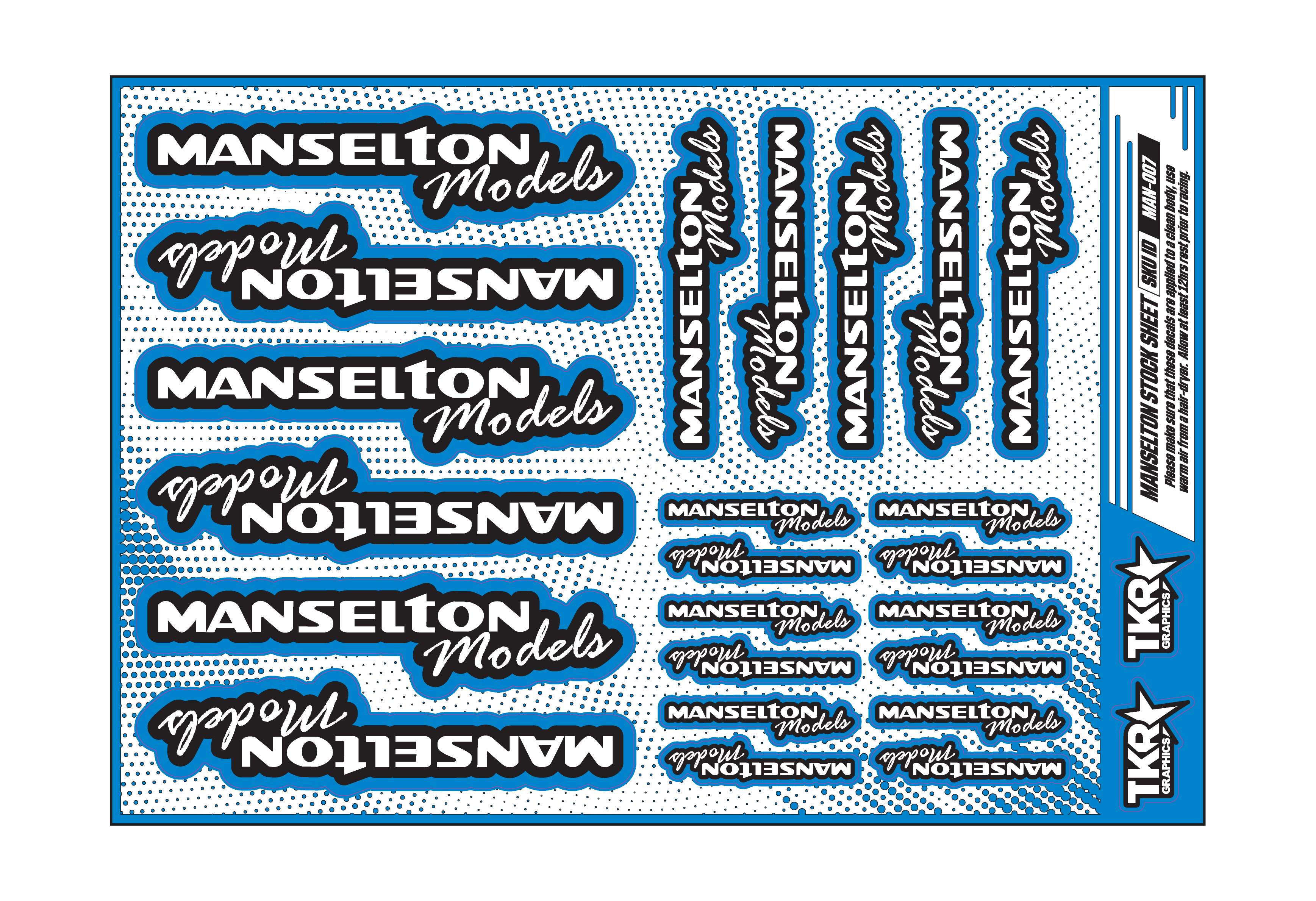 MANSELTON MODELS A5 STOCK SHEET