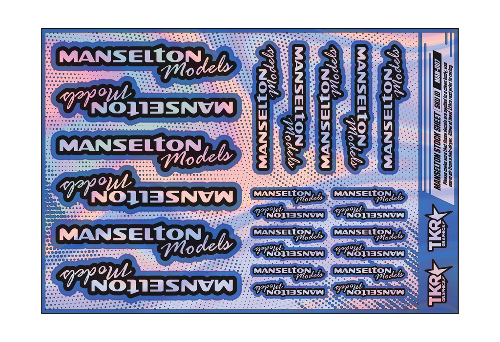 HOLOGRAPHIC MANSELTON MODELS A5 STOCK SHEET