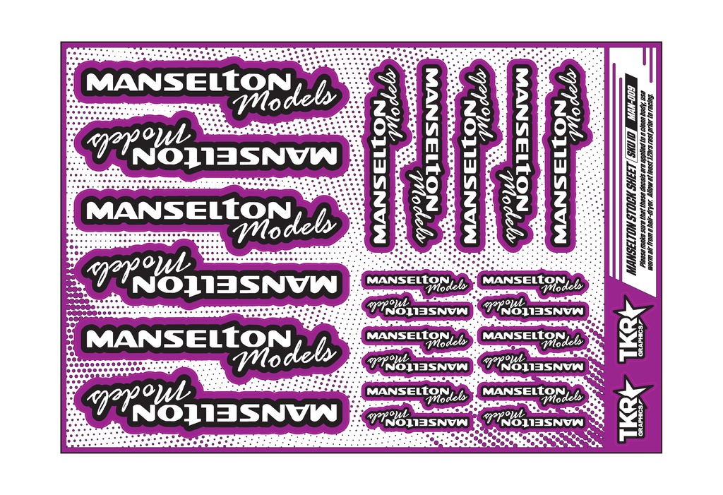 MANSELTON MODELS A5 STOCK SHEET