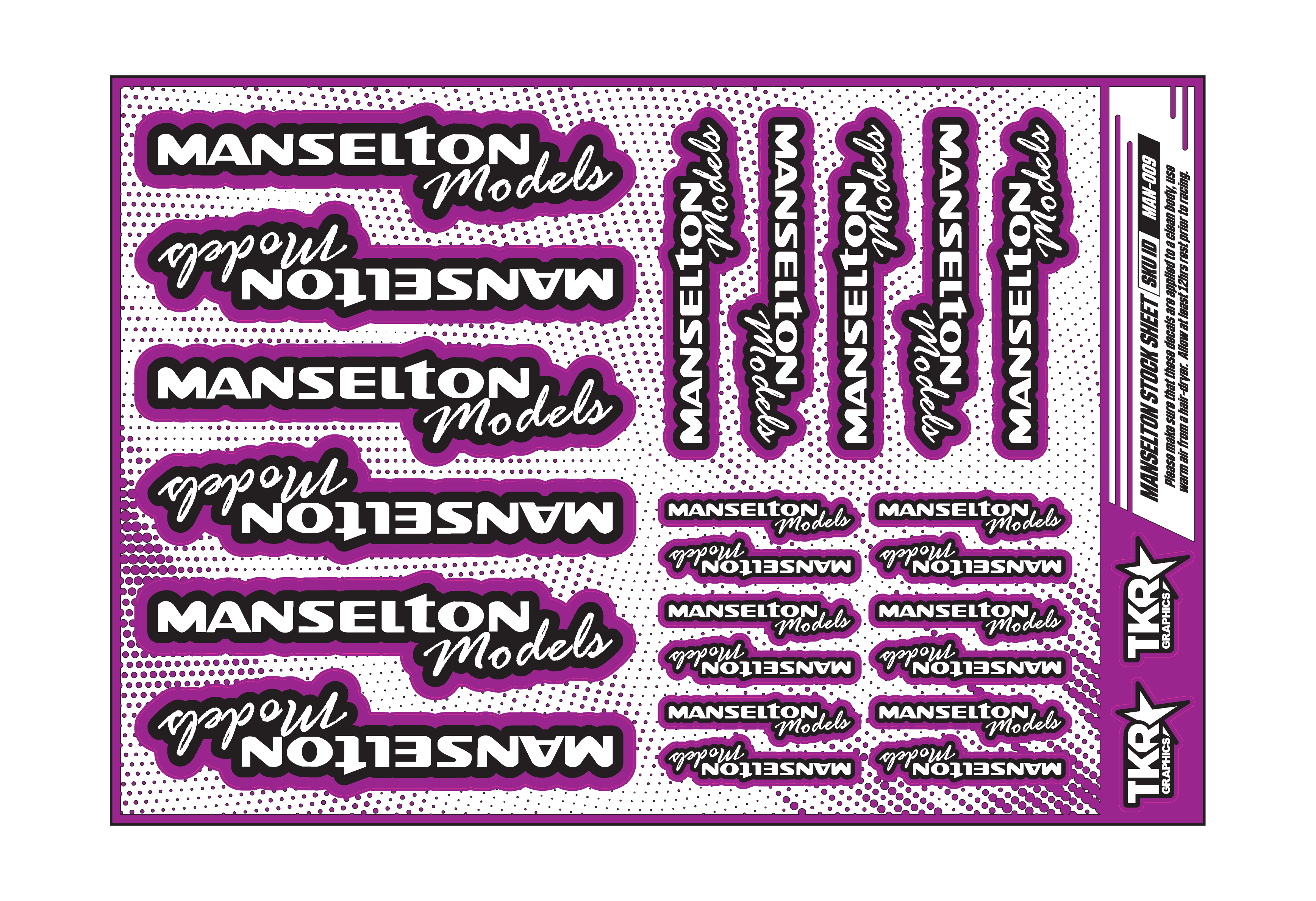 MANSELTON MODELS A5 STOCK SHEET